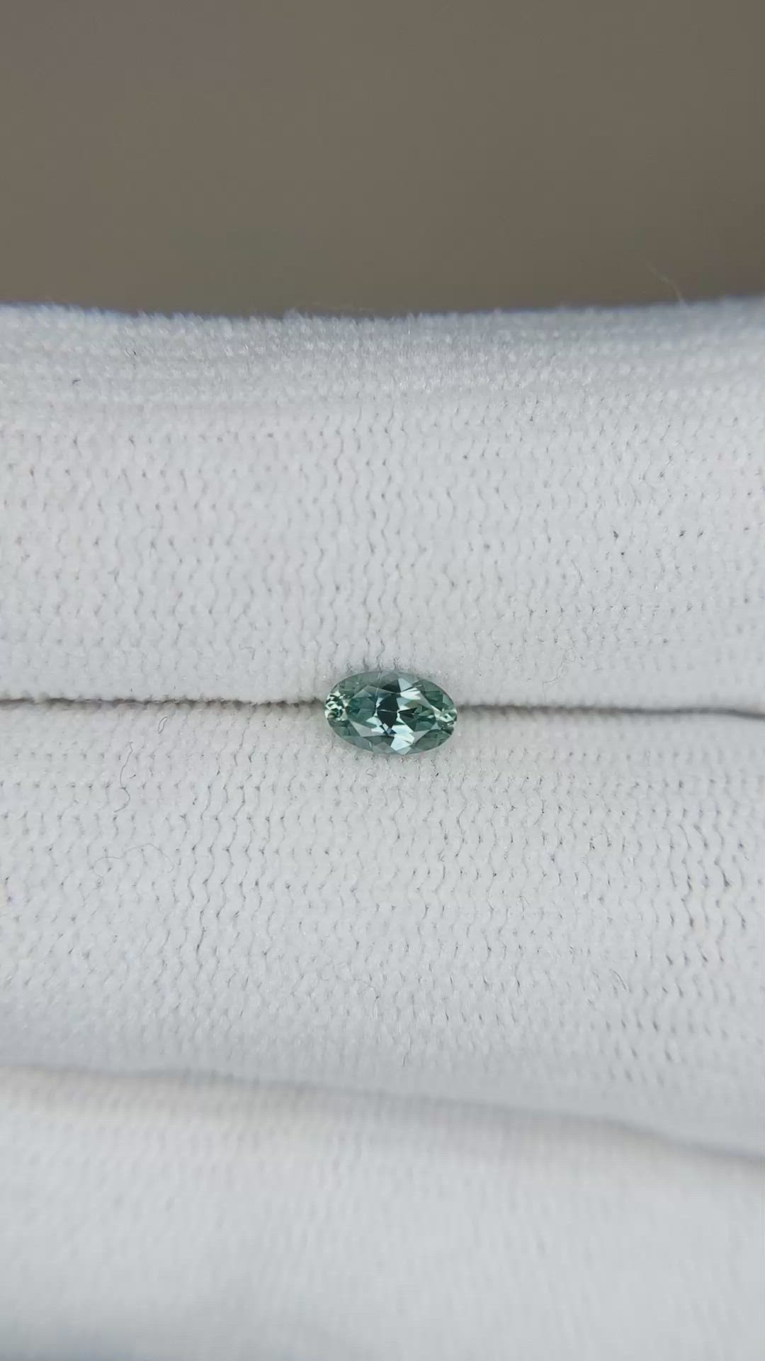 0.30 Ct. Bluish Green Sapphire from Montana Size Video