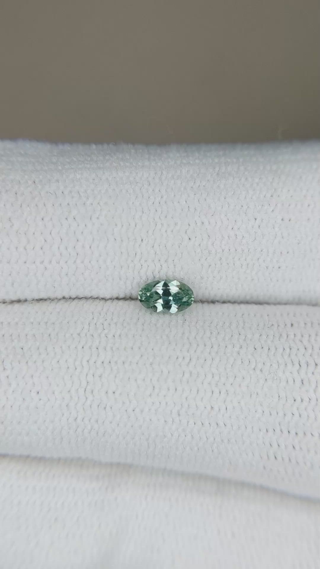 0.30 Ct. Green Sapphire from Montana Size Video