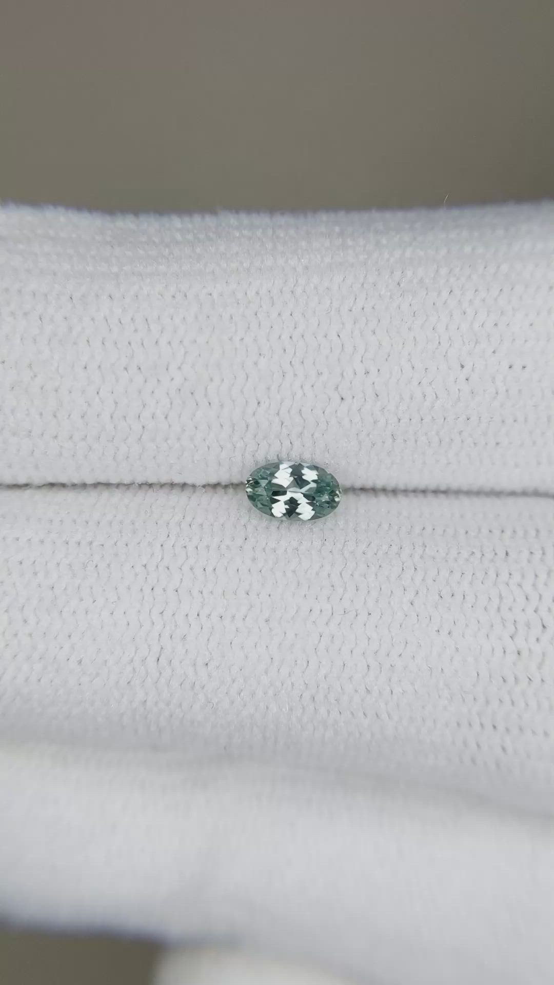 0.31 Ct. Bluish Green Sapphire from Montana Size Video