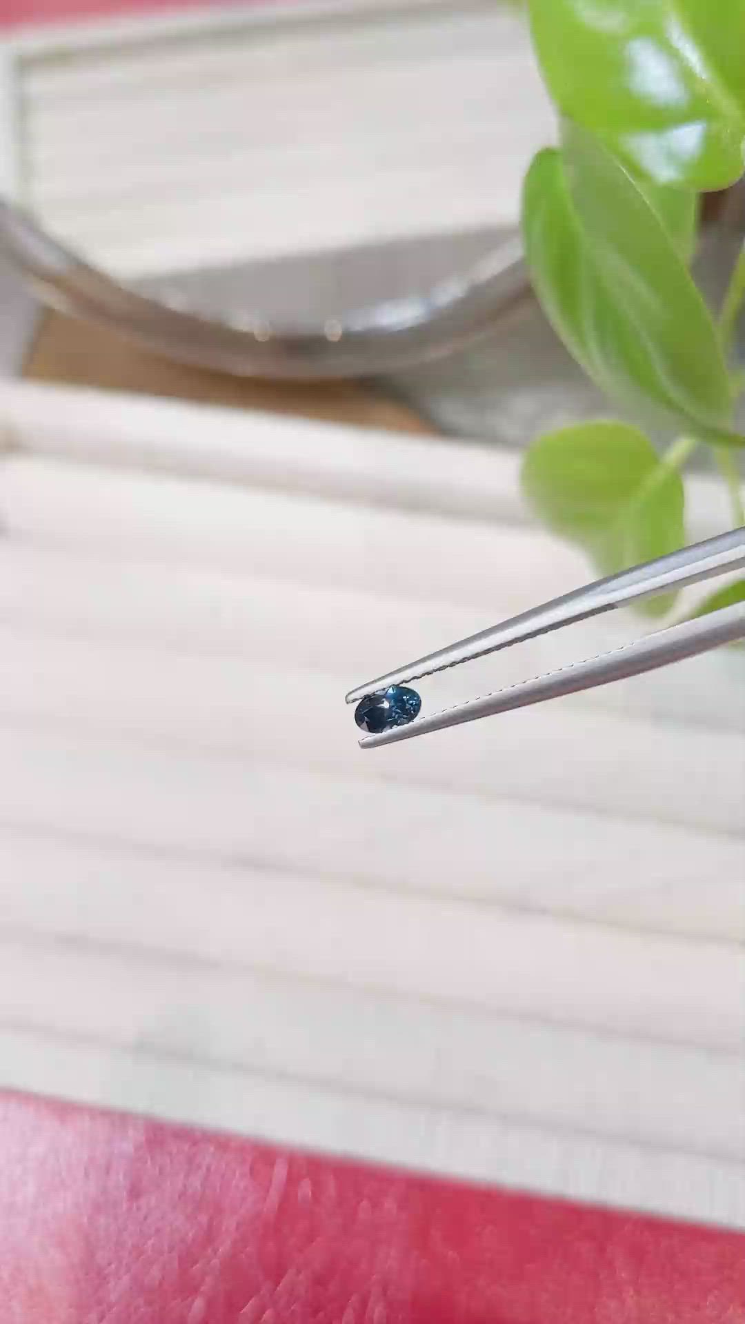 0.31 Ct. Blue Sapphire from Montana Size Video