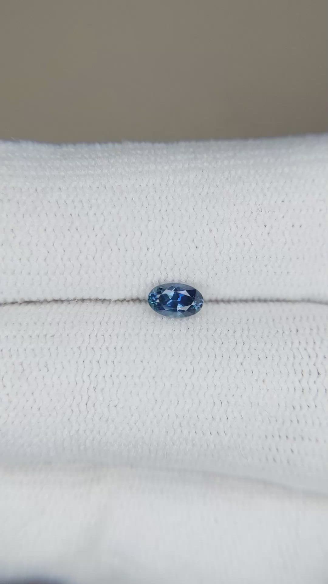 0.31 Ct. Blue Sapphire from Montana Size Video