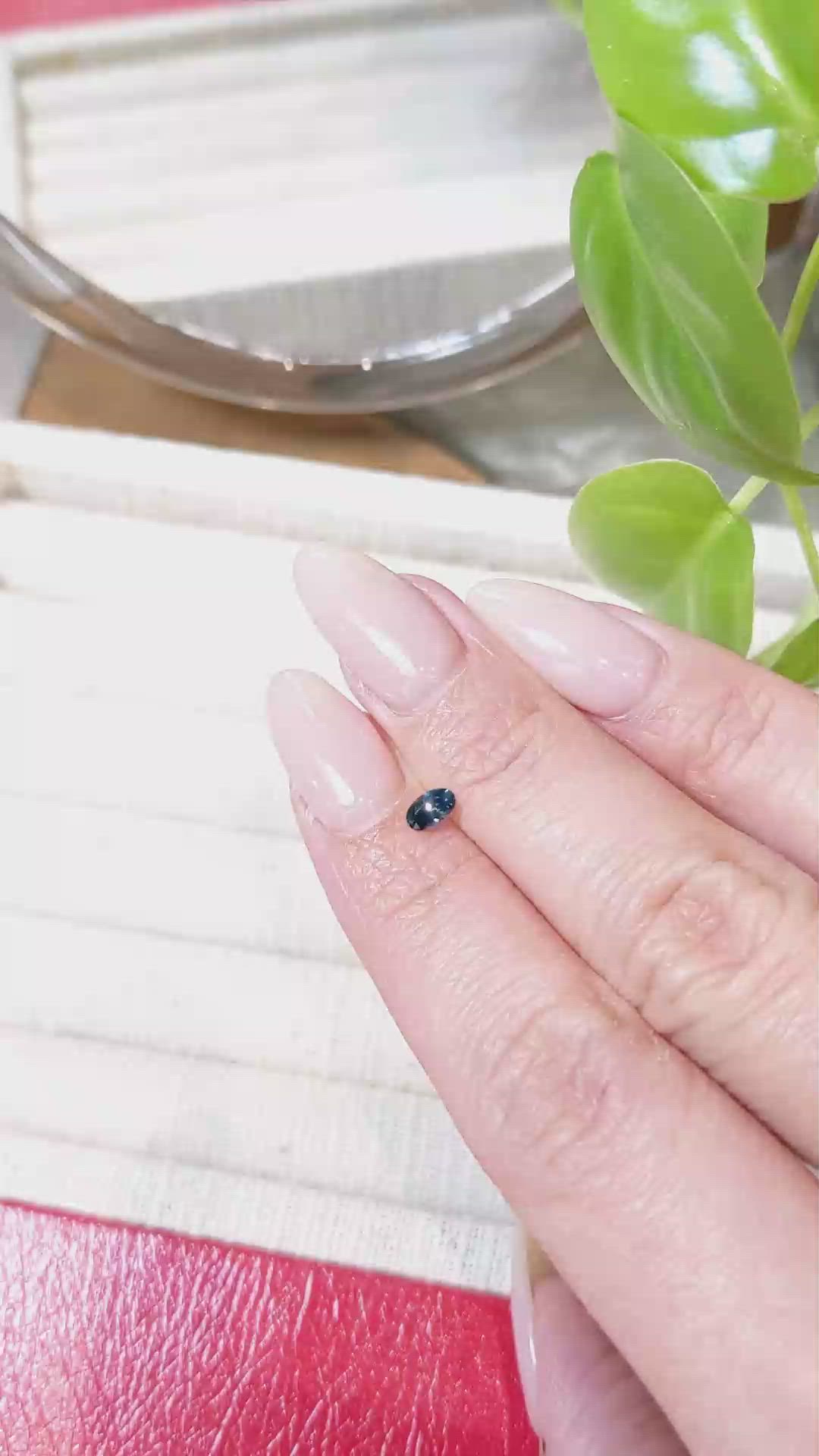0.31 Ct. Blue Sapphire from Montana Size Video