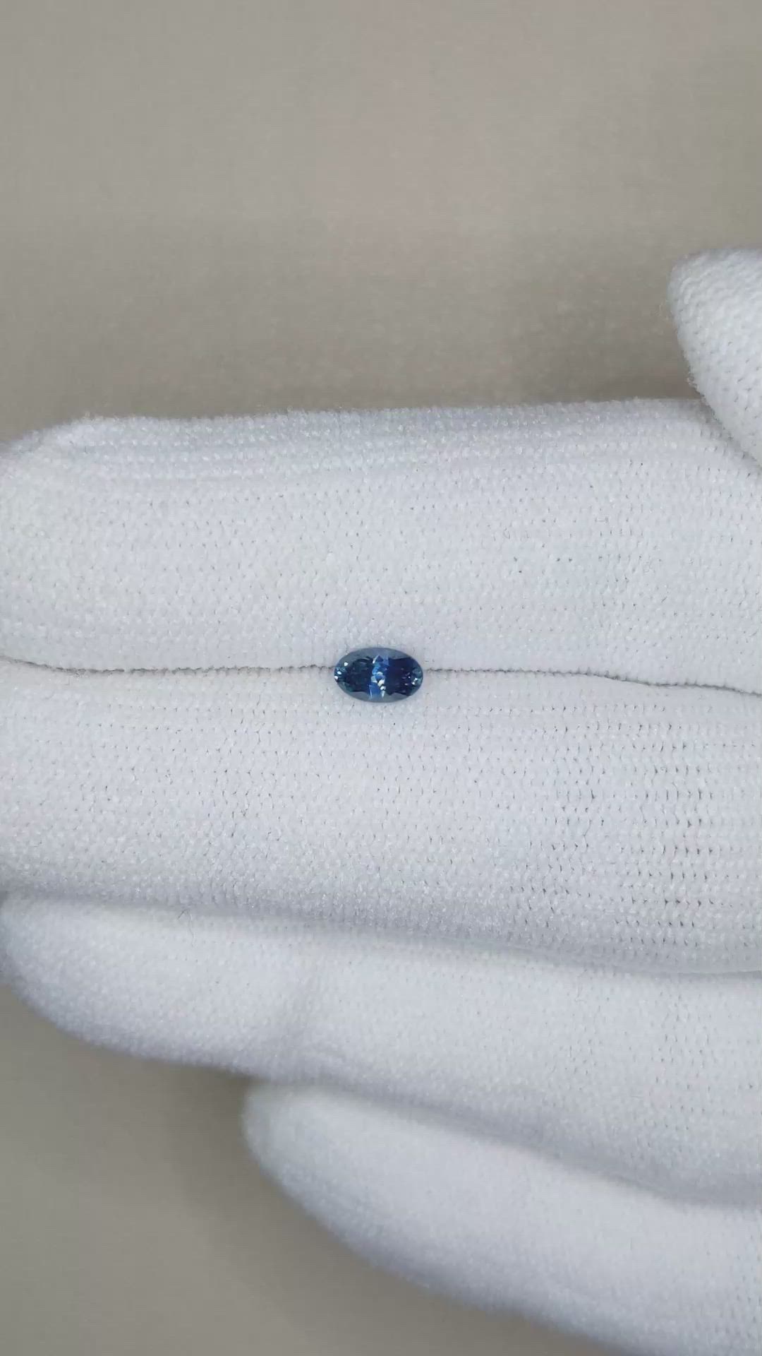 0.31 Ct. Blue Sapphire from Montana Size Video