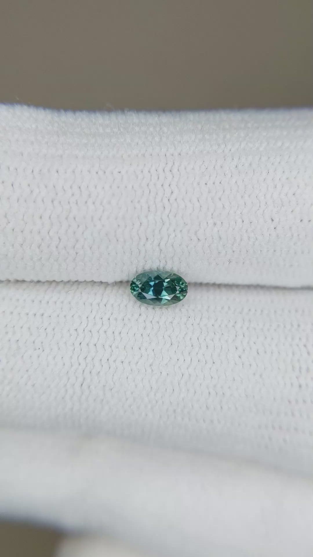 0.33 Ct. Bluish Green Sapphire from Montana Size Video