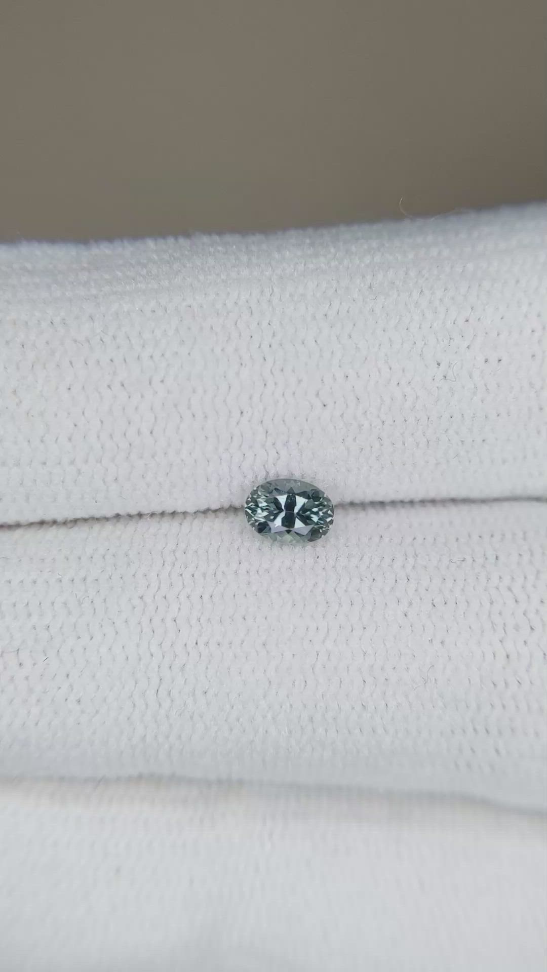 0.33 Ct. Bluish Green Sapphire from Montana Size Video