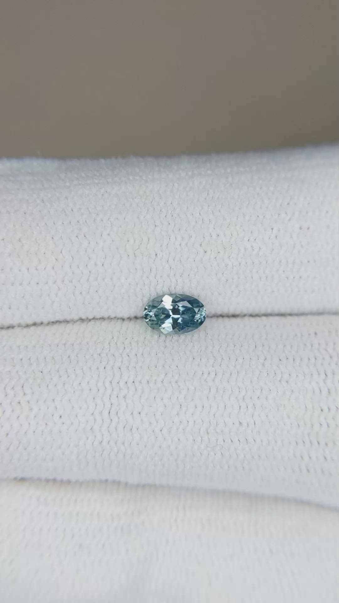 0.36 Ct. Bluish Green Sapphire from Montana Size Video