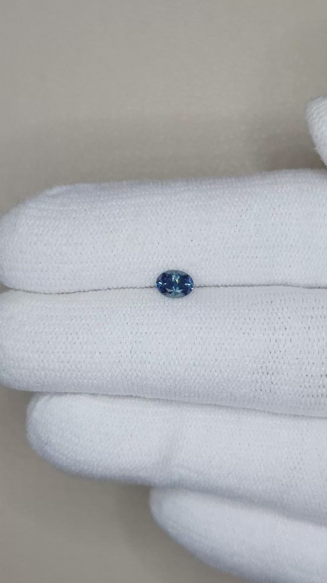 0.37 Ct. Blue Sapphire from Montana Size Video