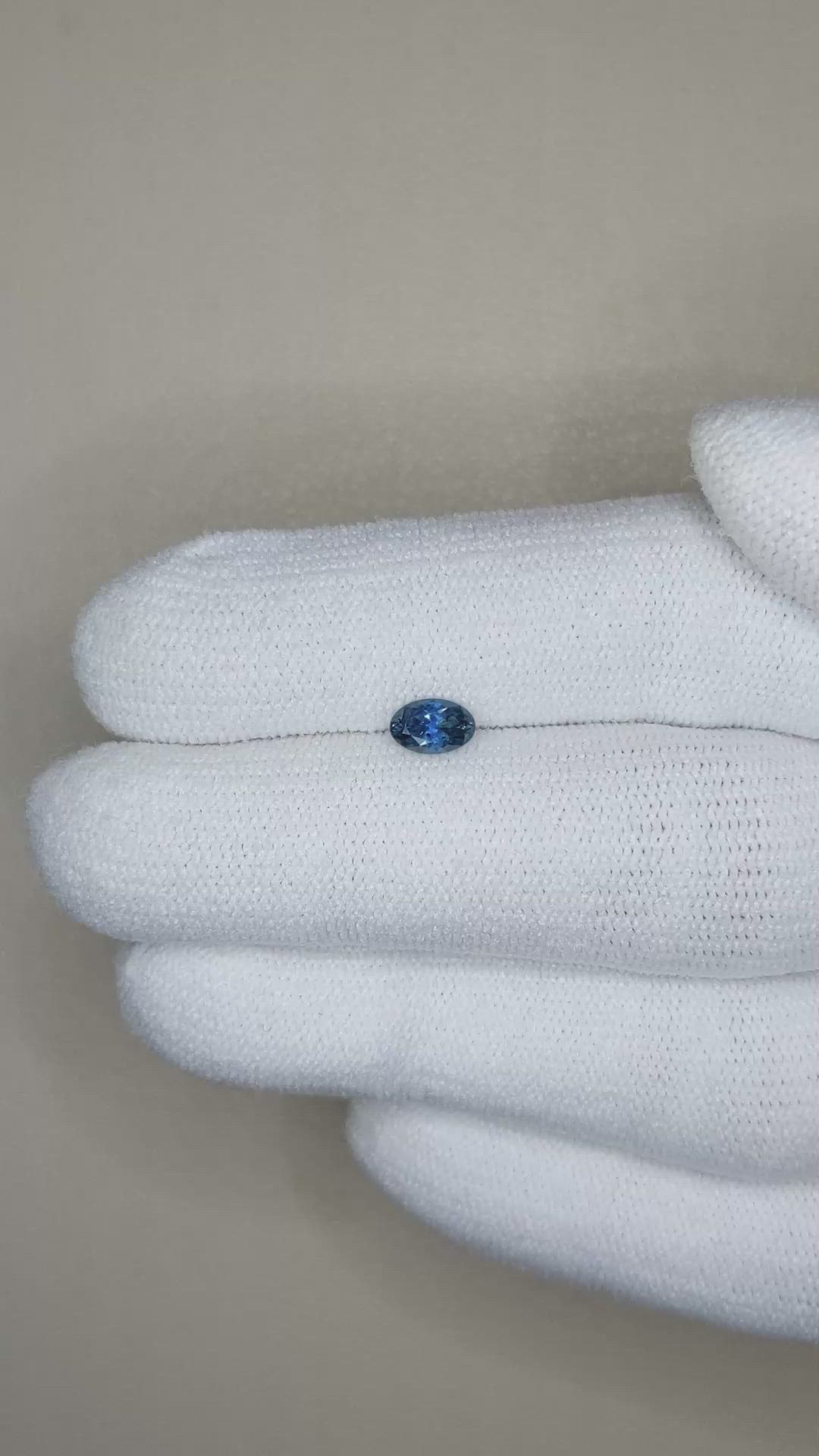 0.39 Ct. Greenish Blue Sapphire from Montana Size Video