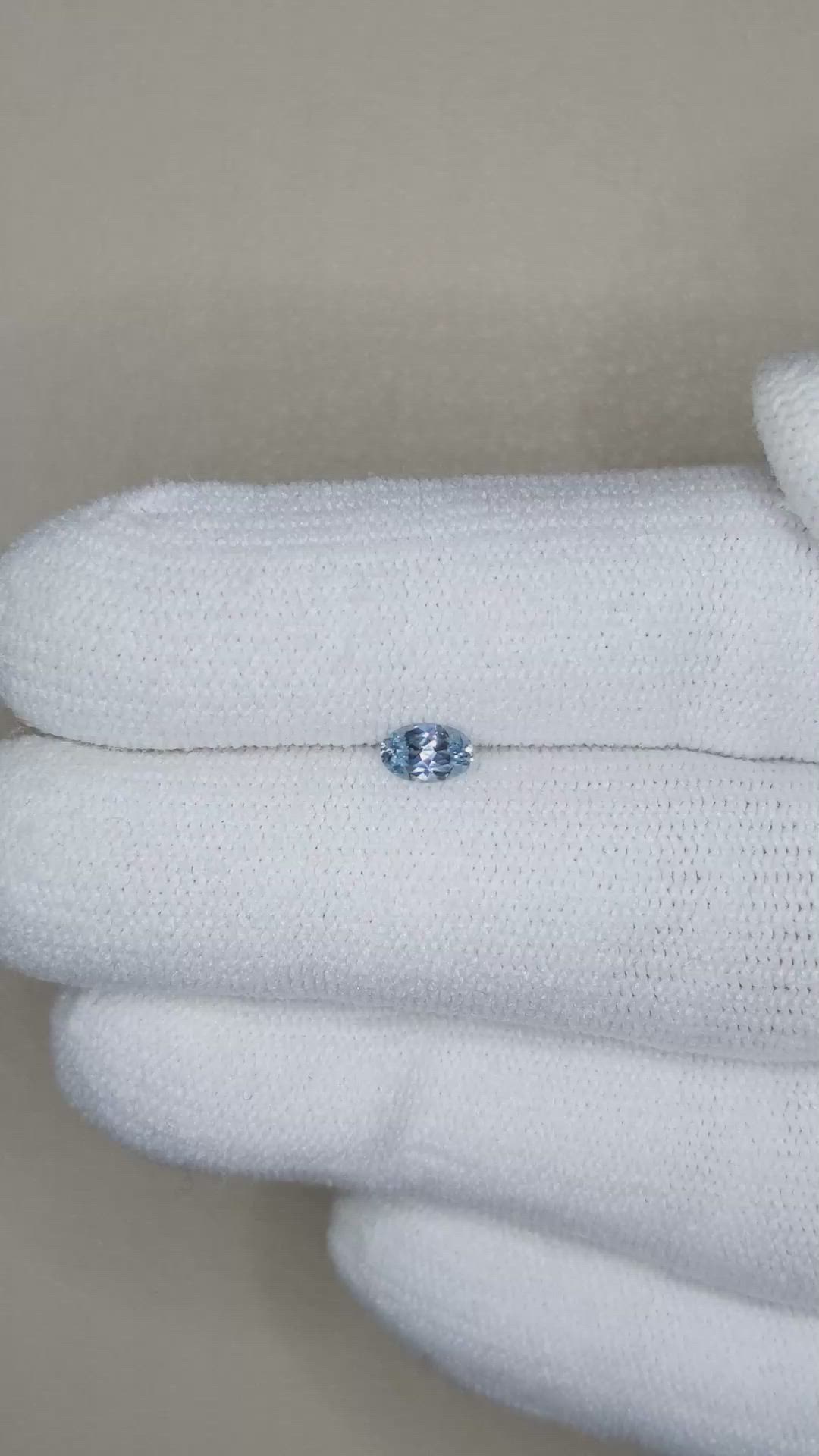 0.26 Ct. Blue Sapphire from Montana Size Video