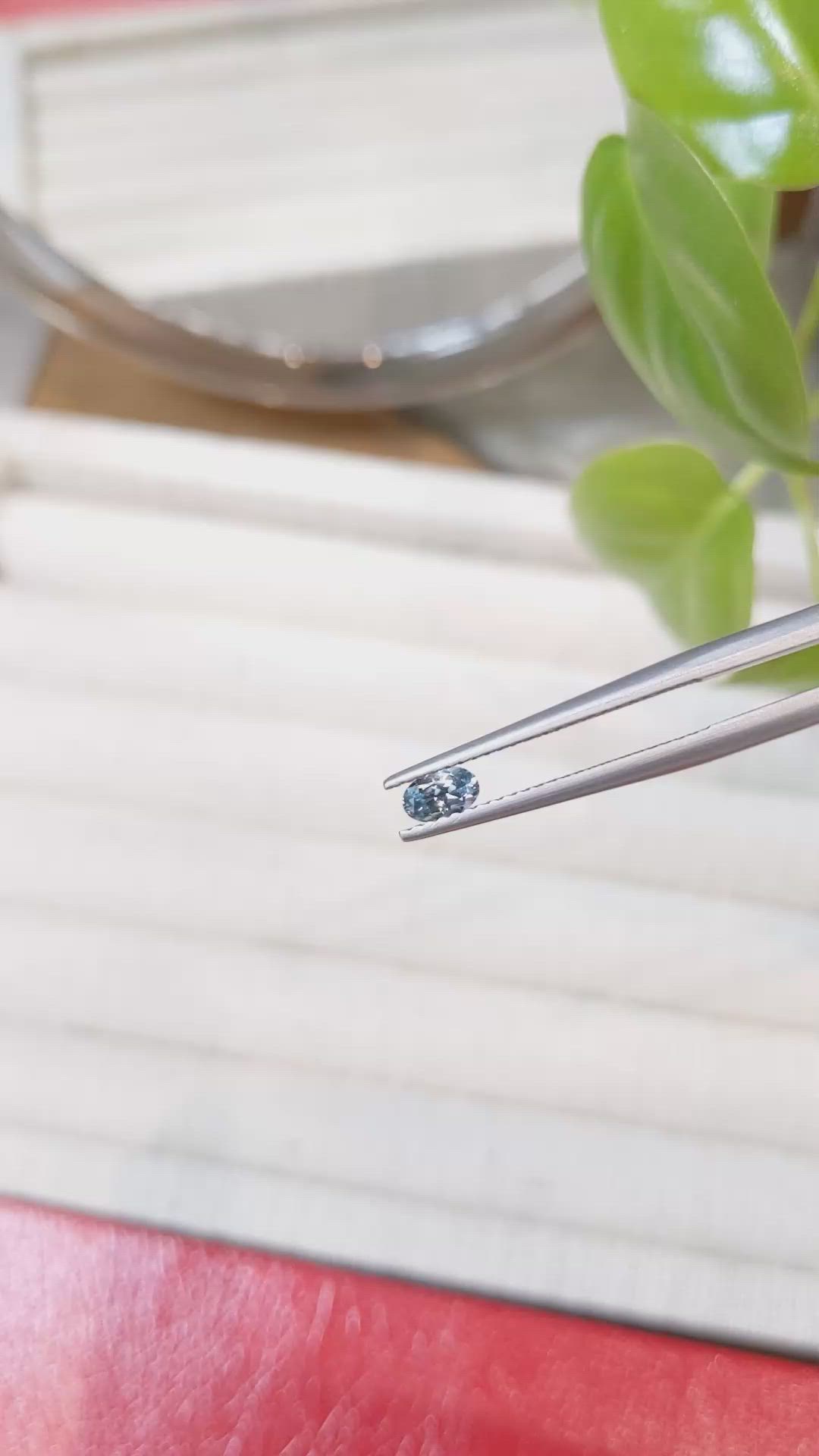 0.26 Ct. Blue Sapphire from Montana Size Video