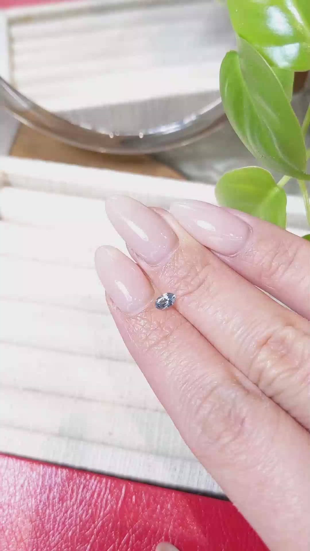 0.26 Ct. Blue Sapphire from Montana Size Video