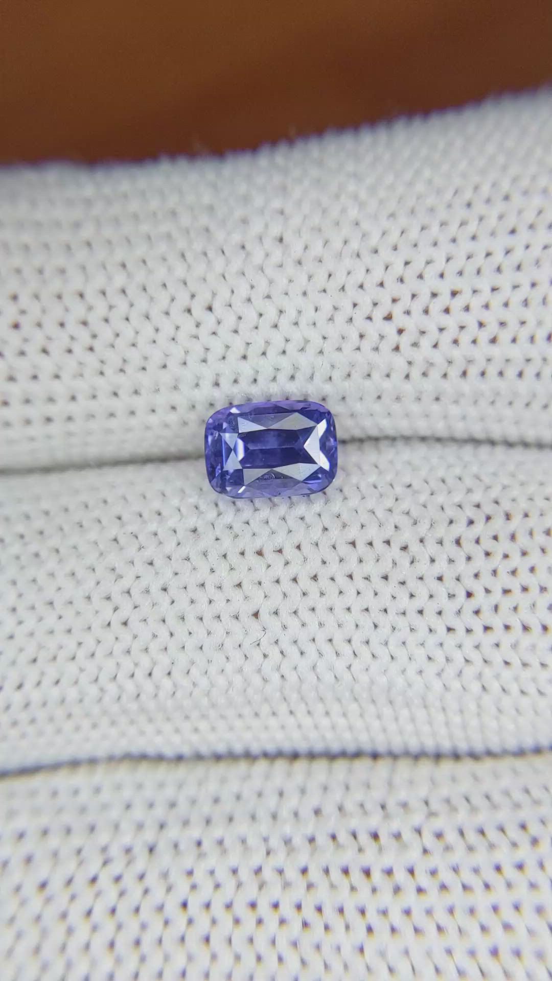 1.54 Ct. Violet Sapphire from Ceylon (Sri Lanka) Size Video