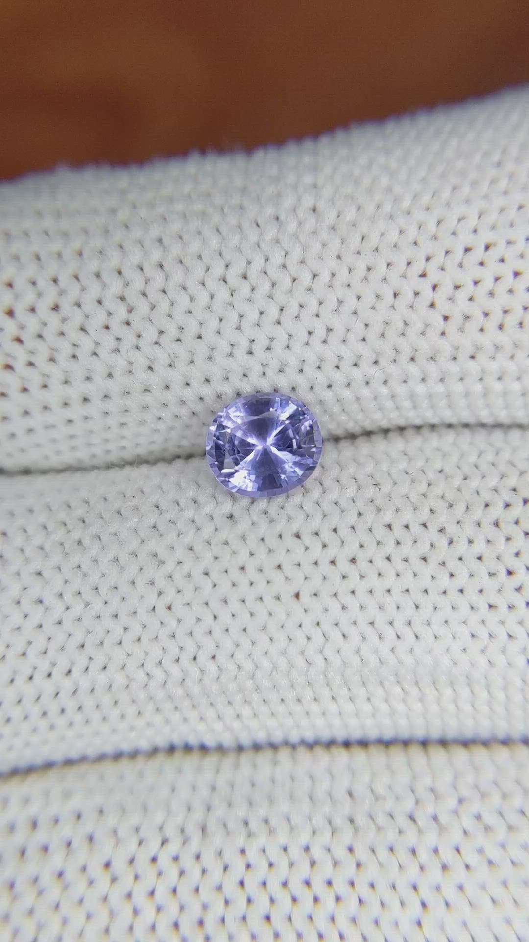 0.97 Ct. Violet Sapphire from Ceylon (Sri Lanka) Size Video