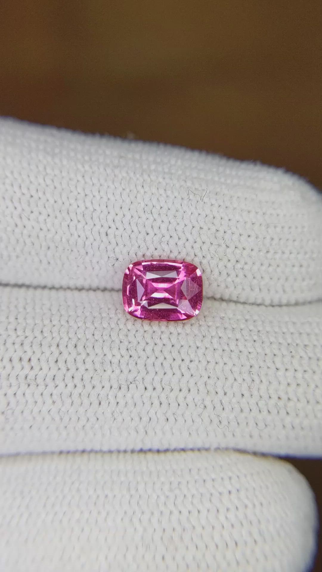 1.37 Ct. Pink Sapphire from Ceylon (Sri Lanka) Size Video