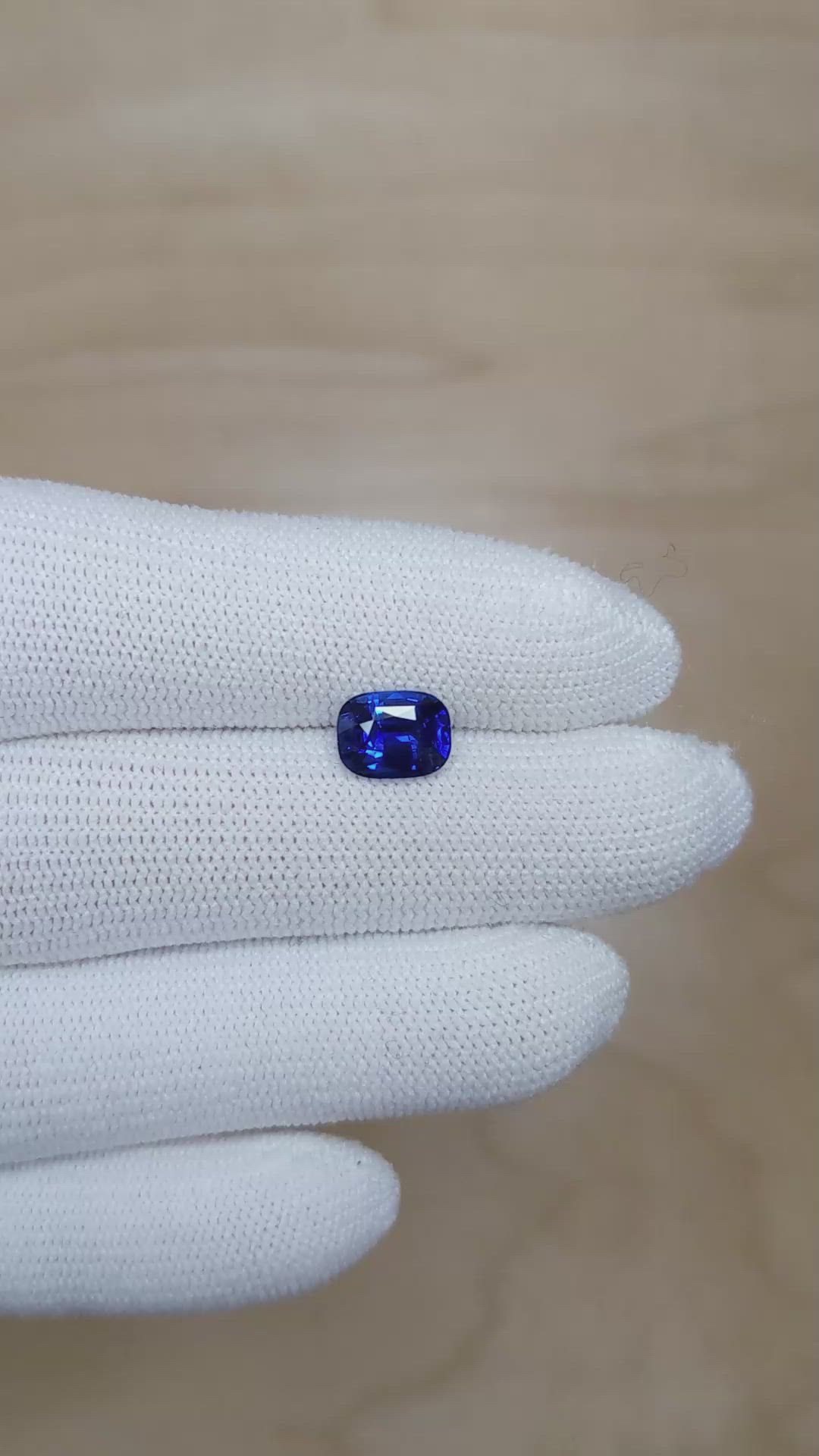 2.08 Ct. Blue Sapphire from Ceylon (Sri Lanka) Size Video