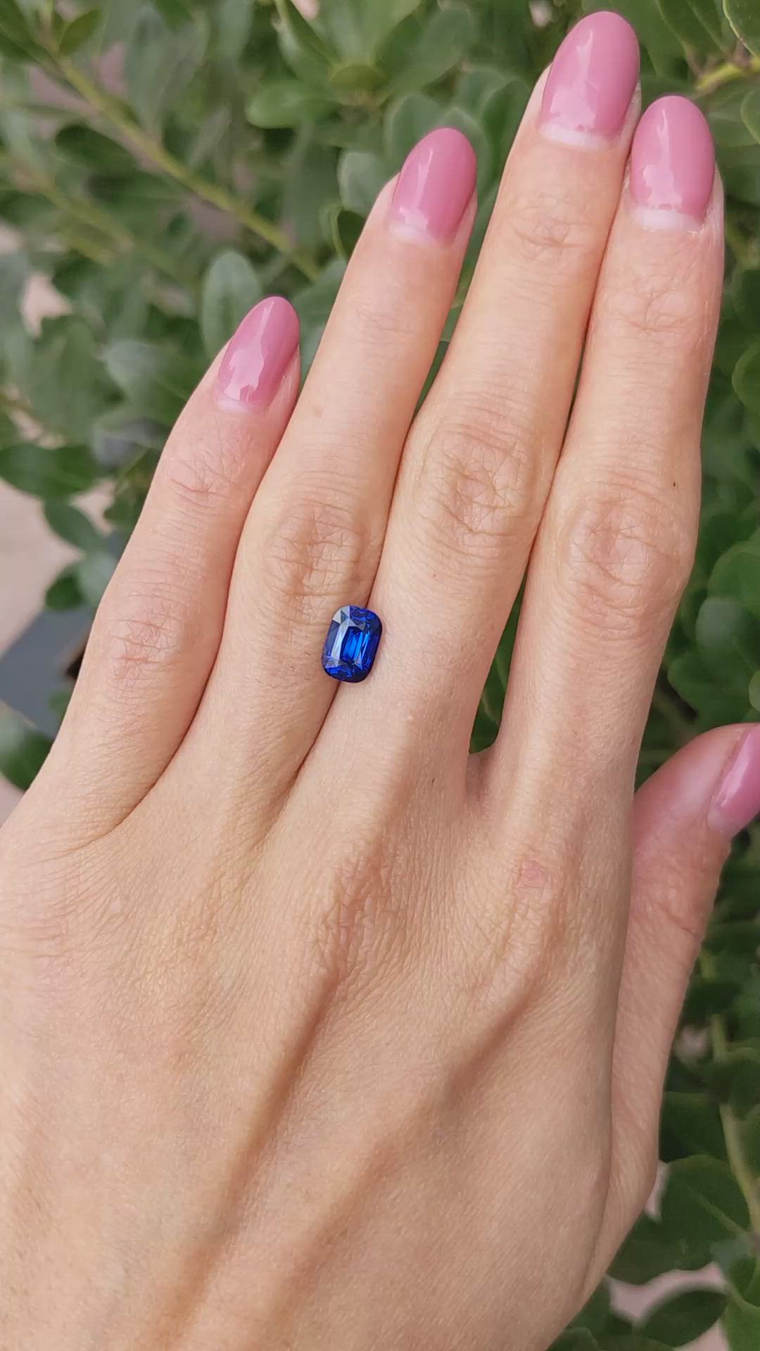 2.09 Ct. Blue Sapphire from Ceylon (Sri Lanka) Size Video