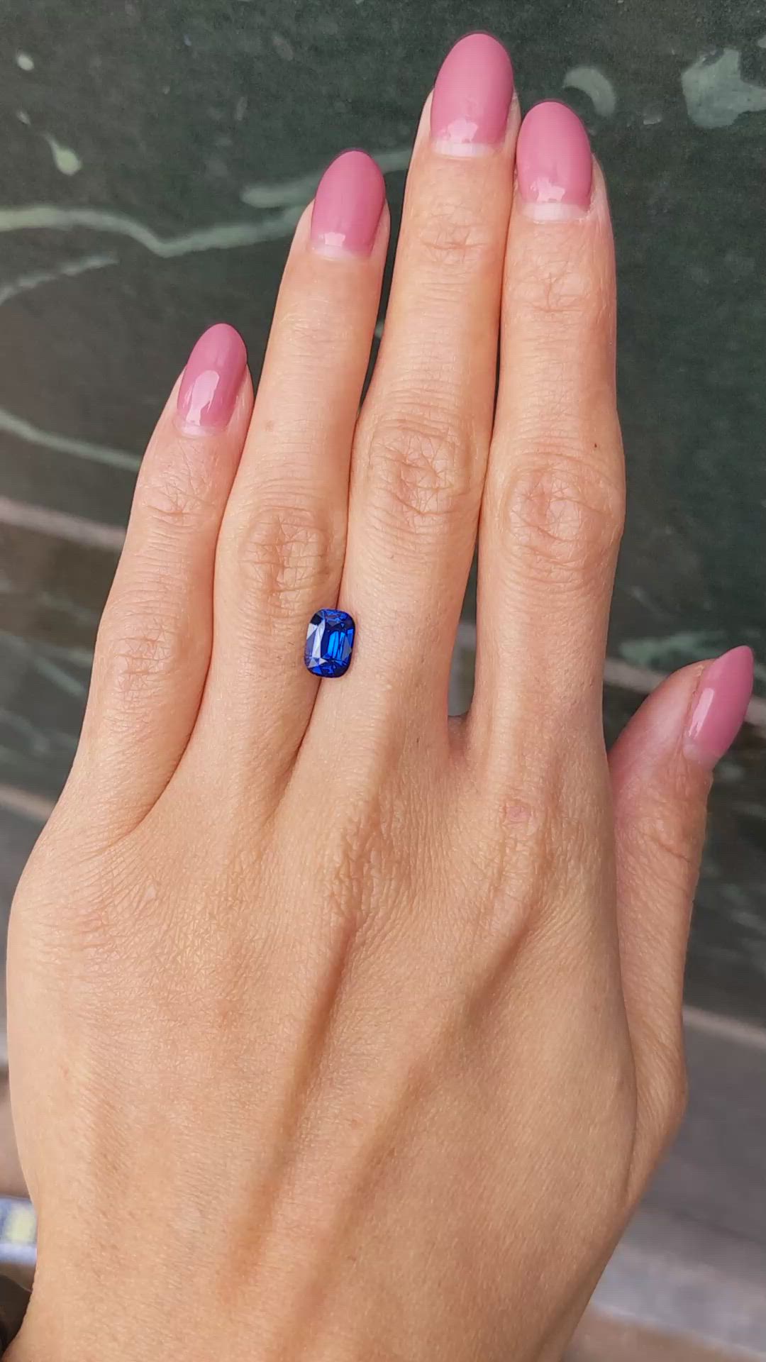 2.09 Ct. Blue Sapphire from Ceylon (Sri Lanka) Size Video