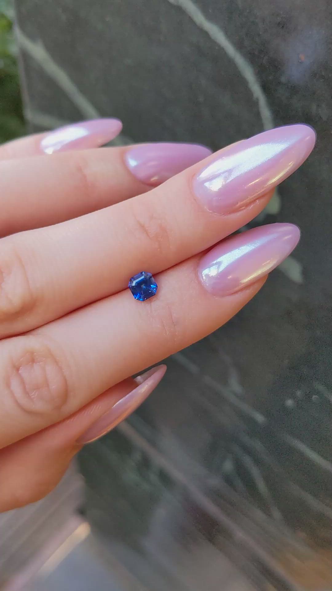 0.74 Ct. Blue Sapphire from Ceylon (Sri Lanka) Size Video