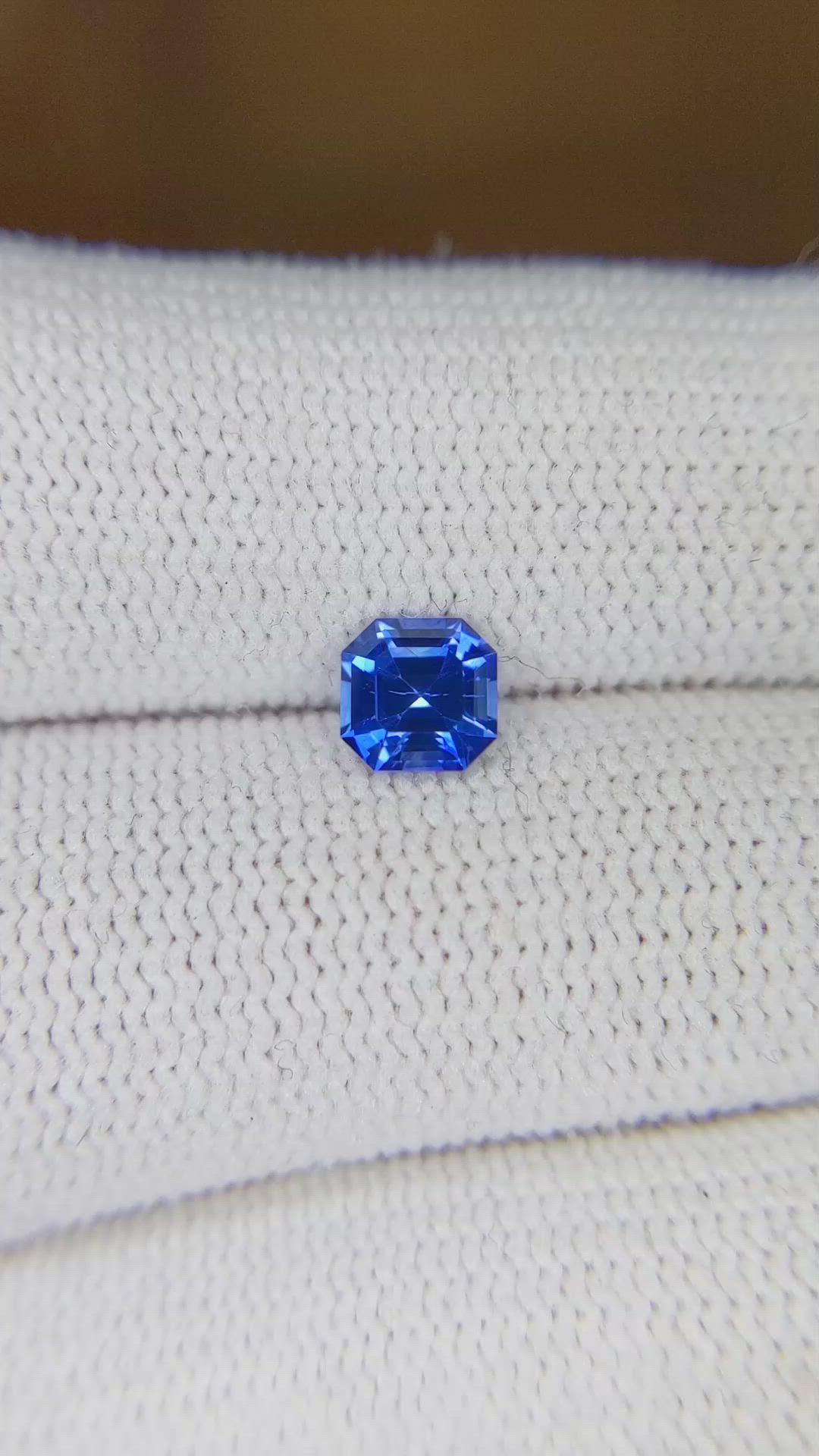 0.74 Ct. Blue Sapphire from Ceylon (Sri Lanka) Size Video