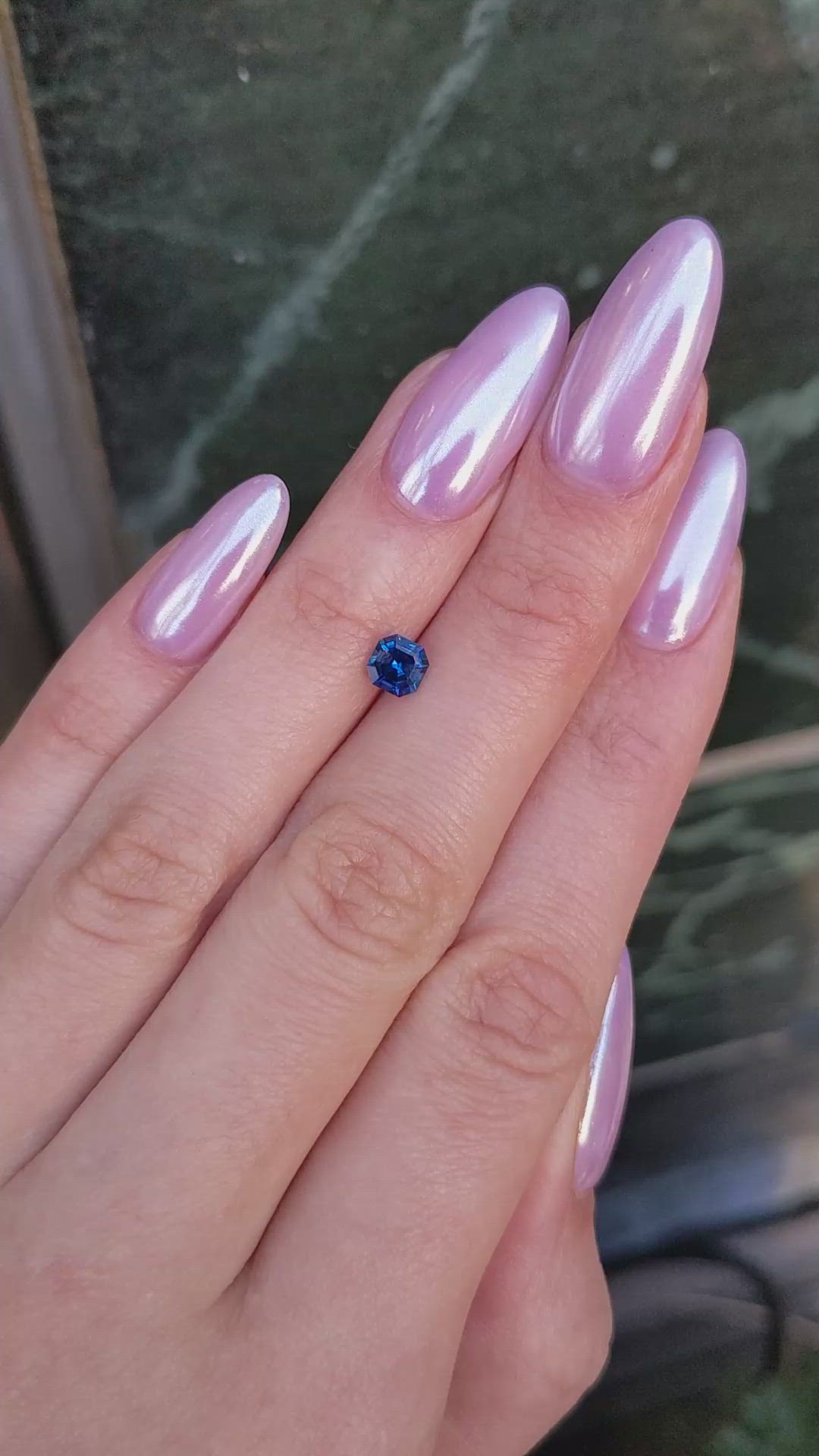 0.76 Ct. Blue Sapphire from Ceylon (Sri Lanka) Size Video