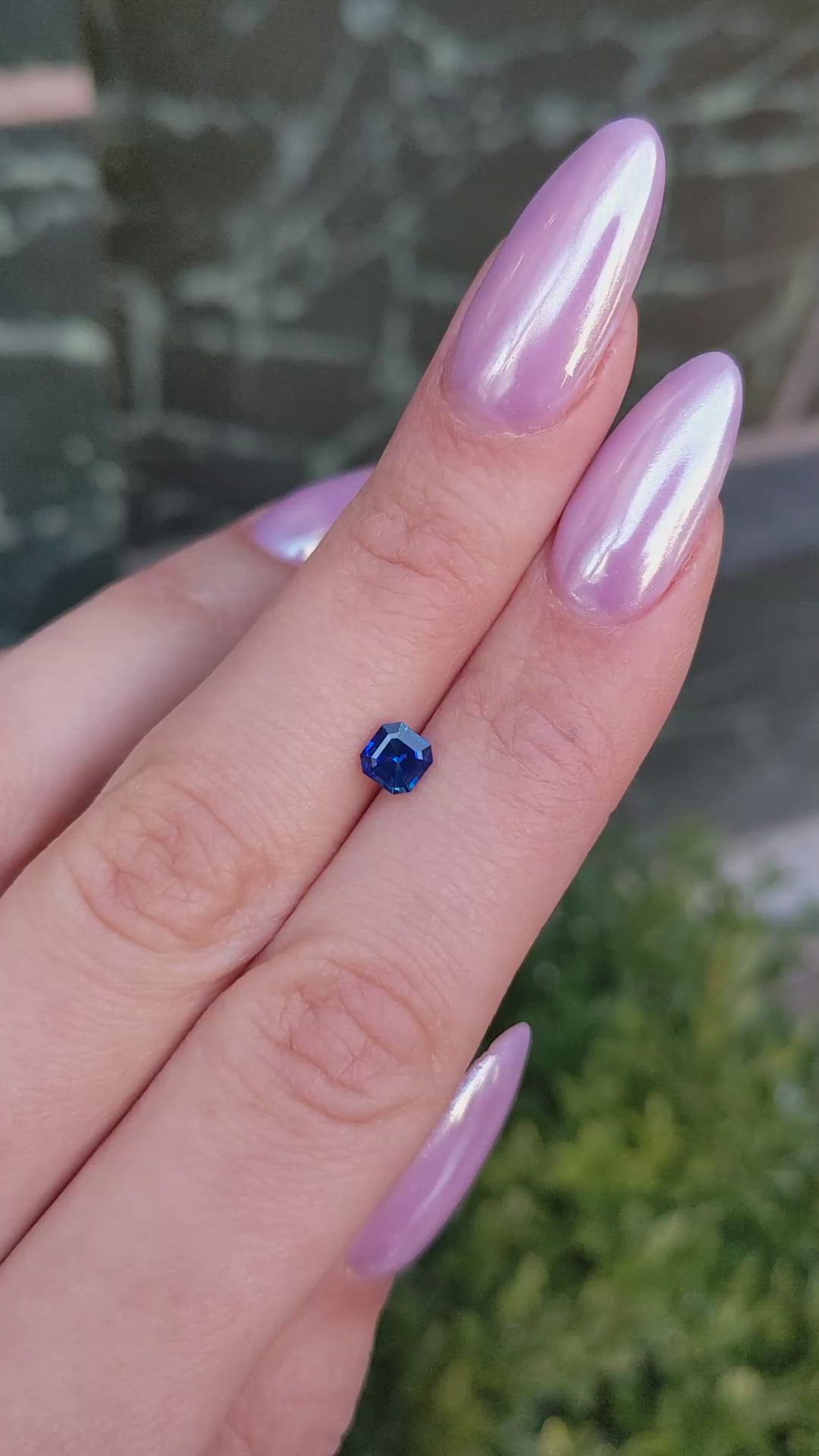 0.68 Ct. Blue Sapphire from Ceylon (Sri Lanka) Size Video