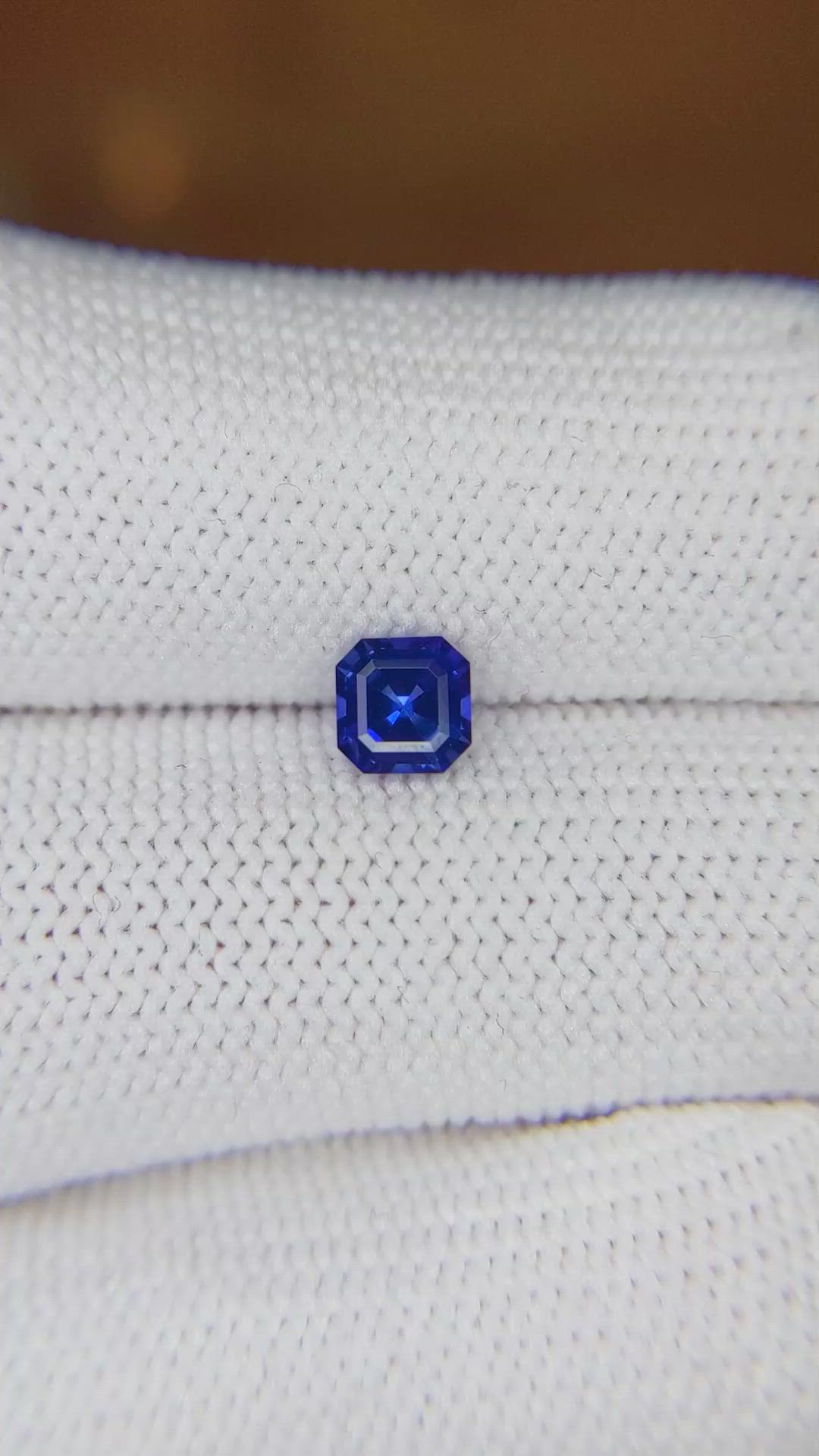 0.68 Ct. Blue Sapphire from Ceylon (Sri Lanka) Size Video