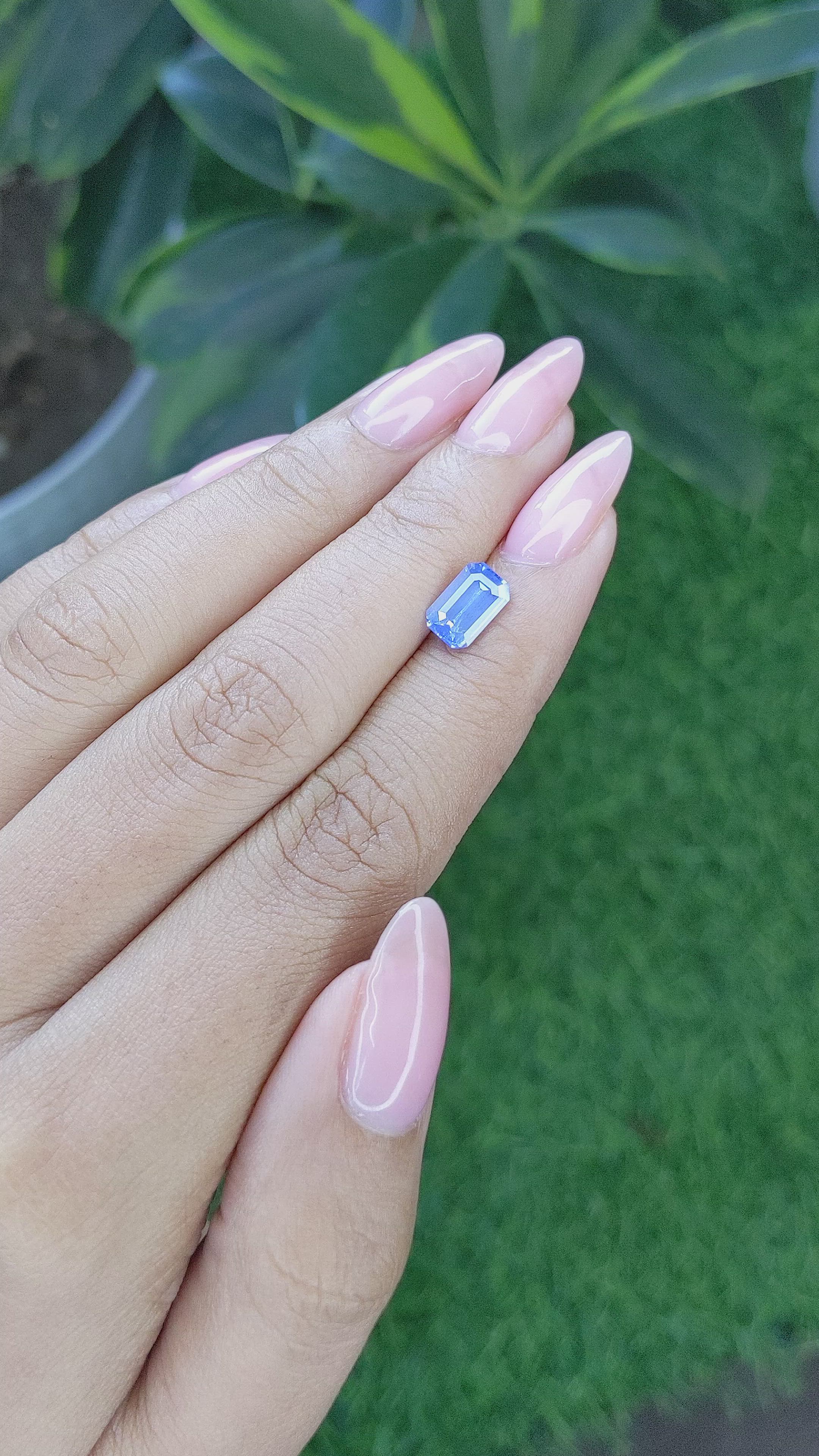 1.60 Ct. Blue Sapphire from Ceylon (Sri Lanka) Size Video