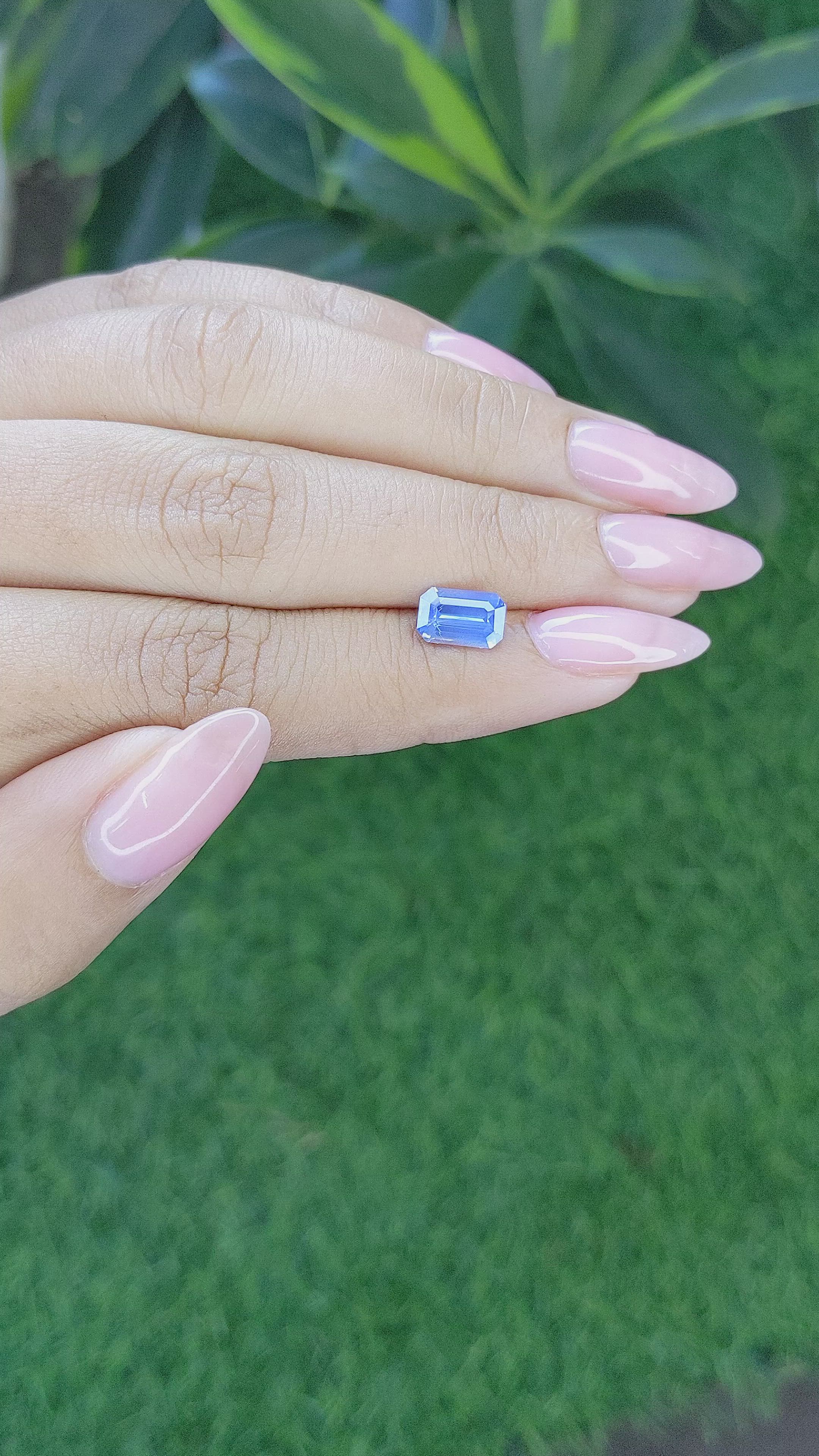 1.60 Ct. Blue Sapphire from Ceylon (Sri Lanka) Size Video