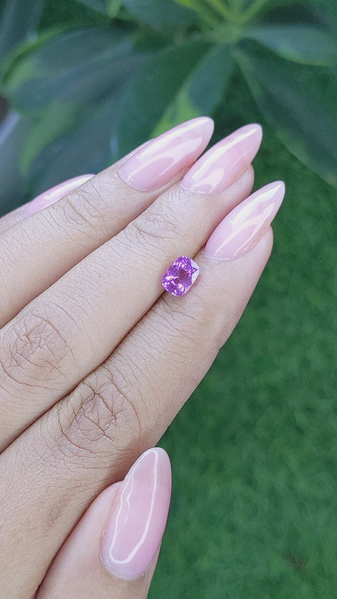 1.10 Ct. Purplish Pink Sapphire from Ceylon (Sri Lanka) Size Video