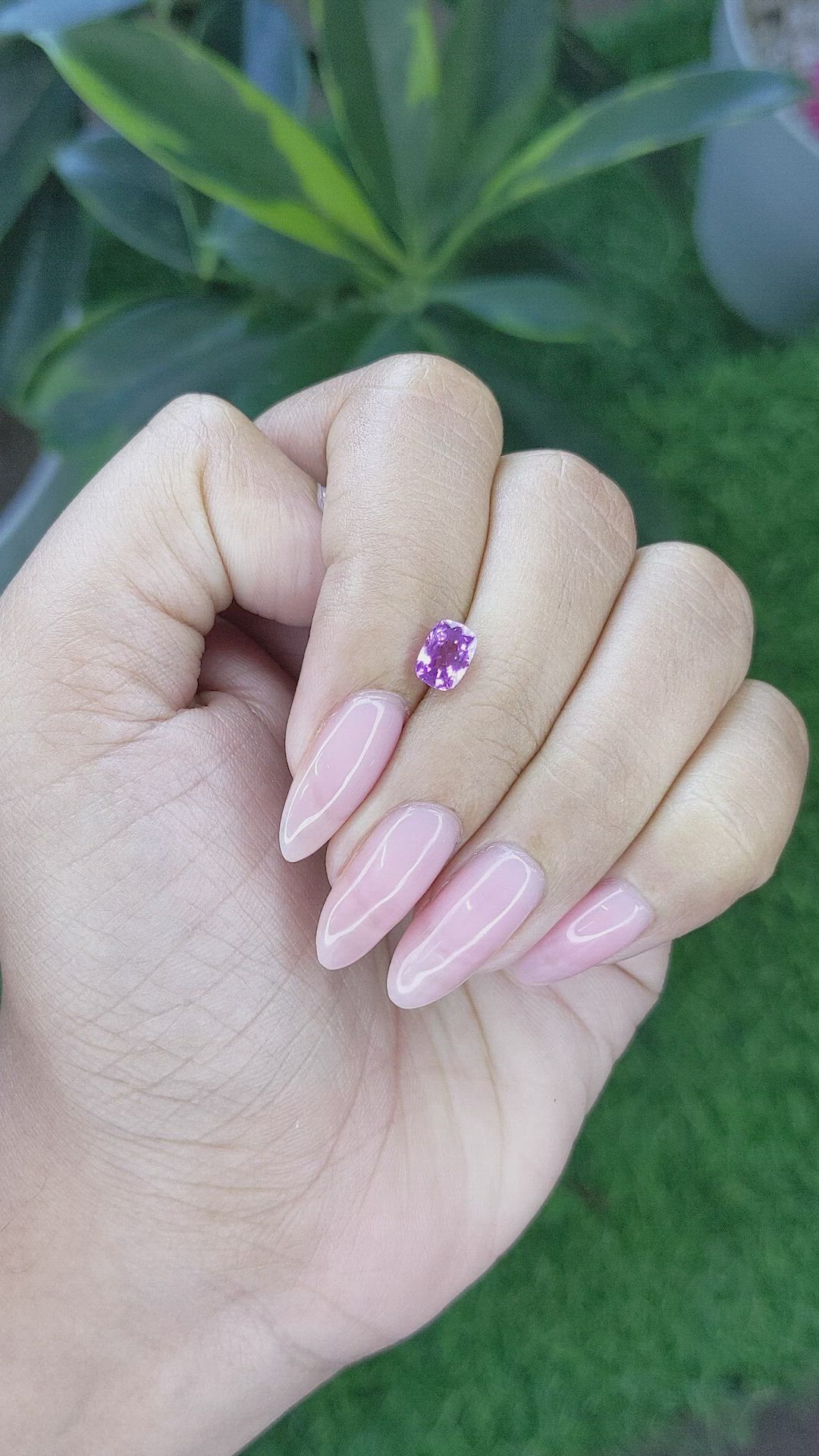 1.10 Ct. Purplish Pink Sapphire from Ceylon (Sri Lanka) Size Video
