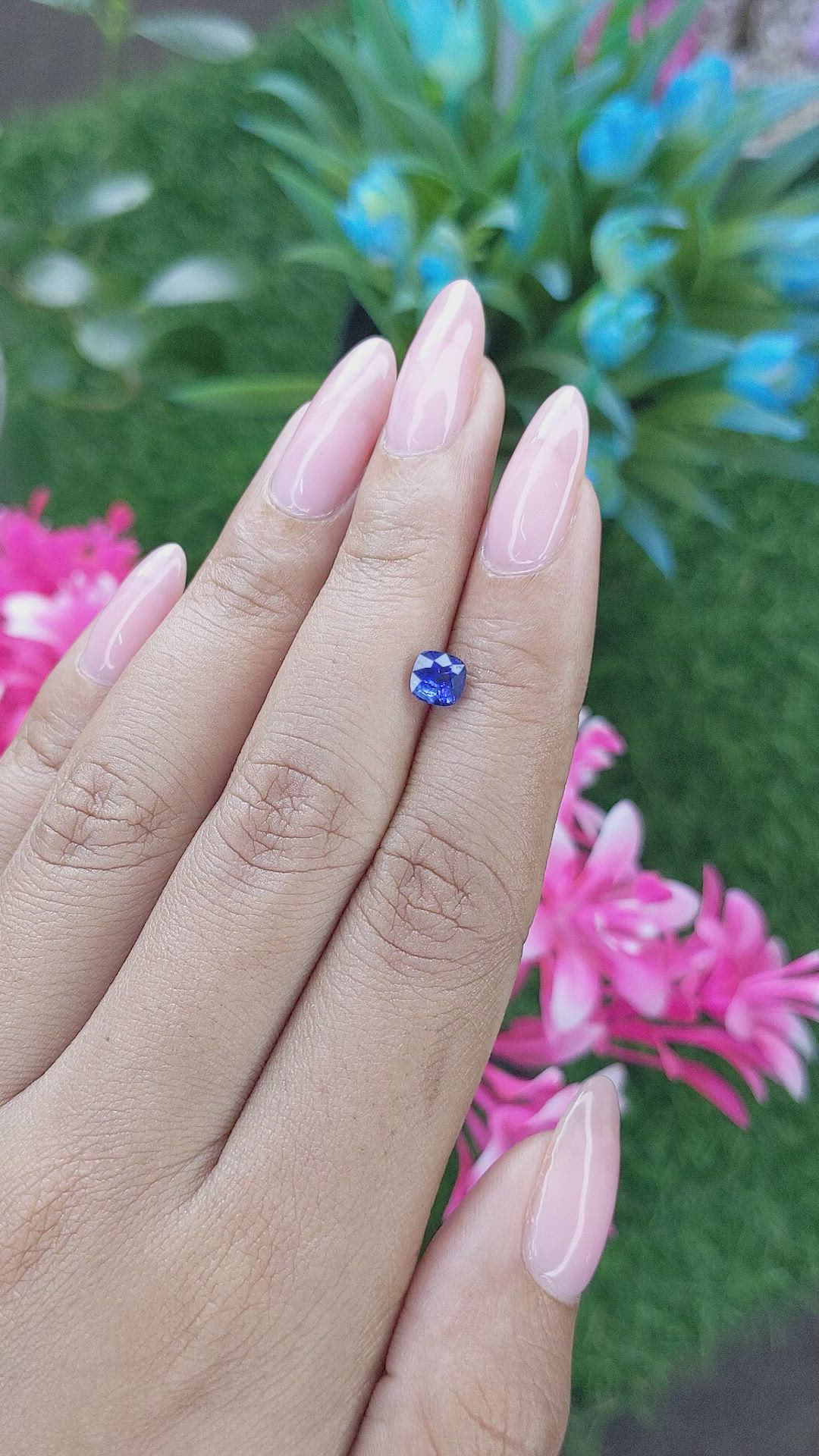 0.93 Ct. Blue Sapphire from Africa Size Video