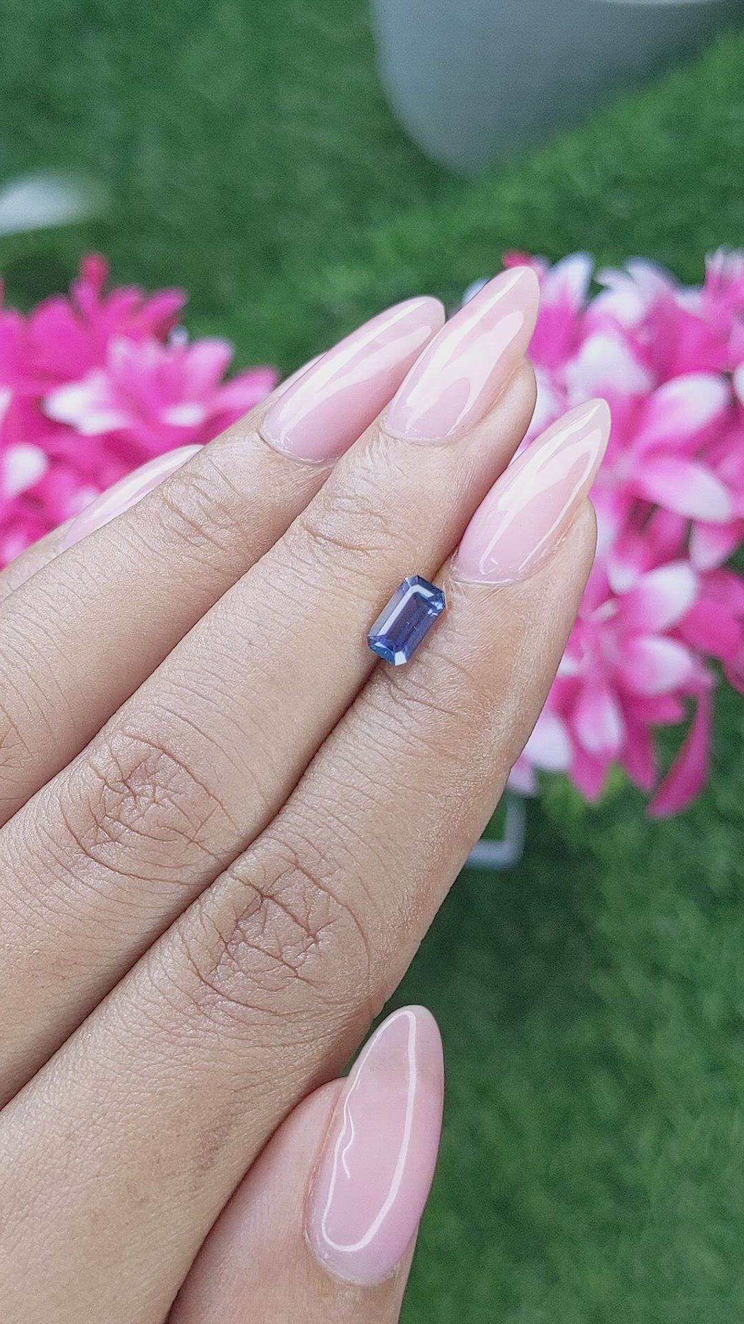 0.97 Ct. Blue Sapphire from Africa Size Video