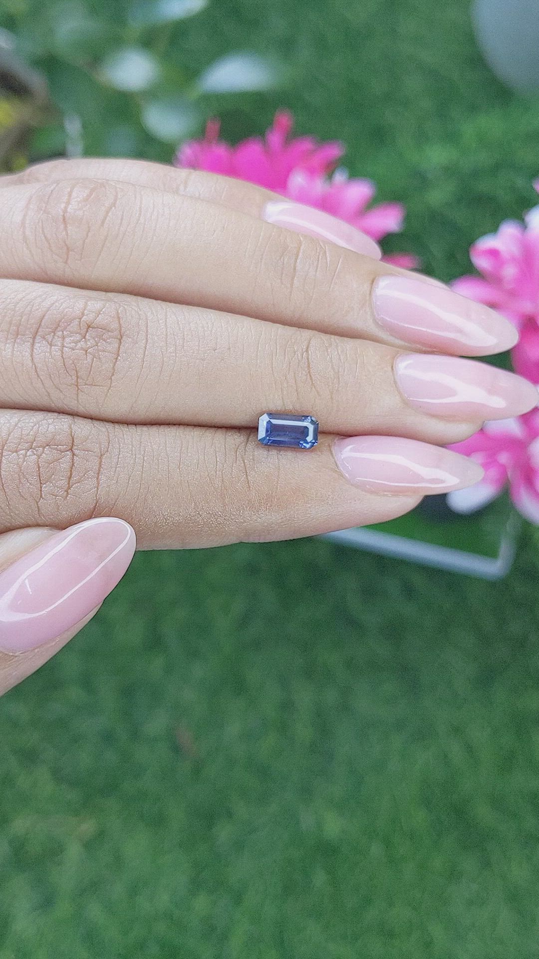 0.97 Ct. Blue Sapphire from Africa Size Video