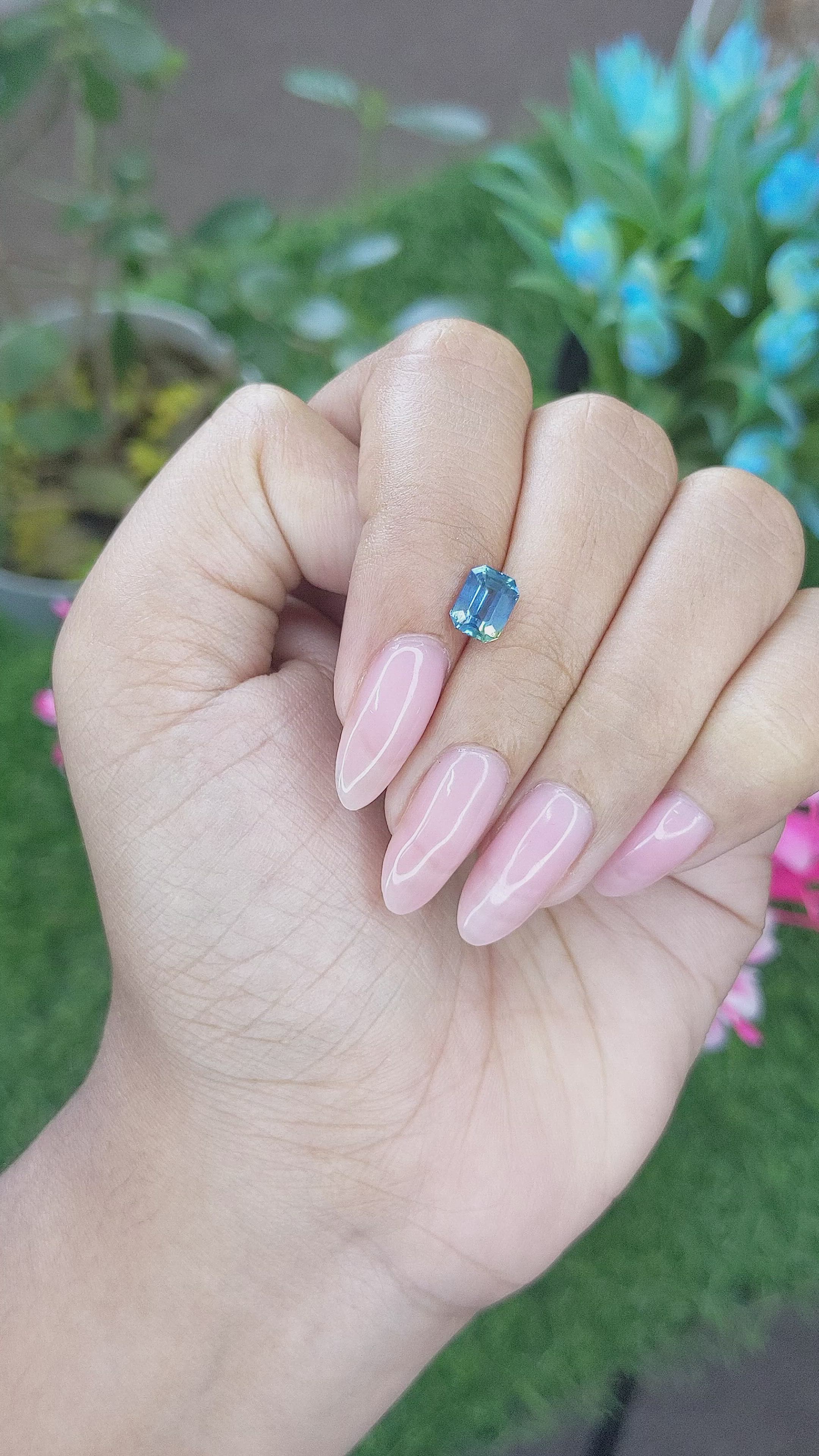 1.49 Ct. Bi Color Sapphire from Africa Size Video