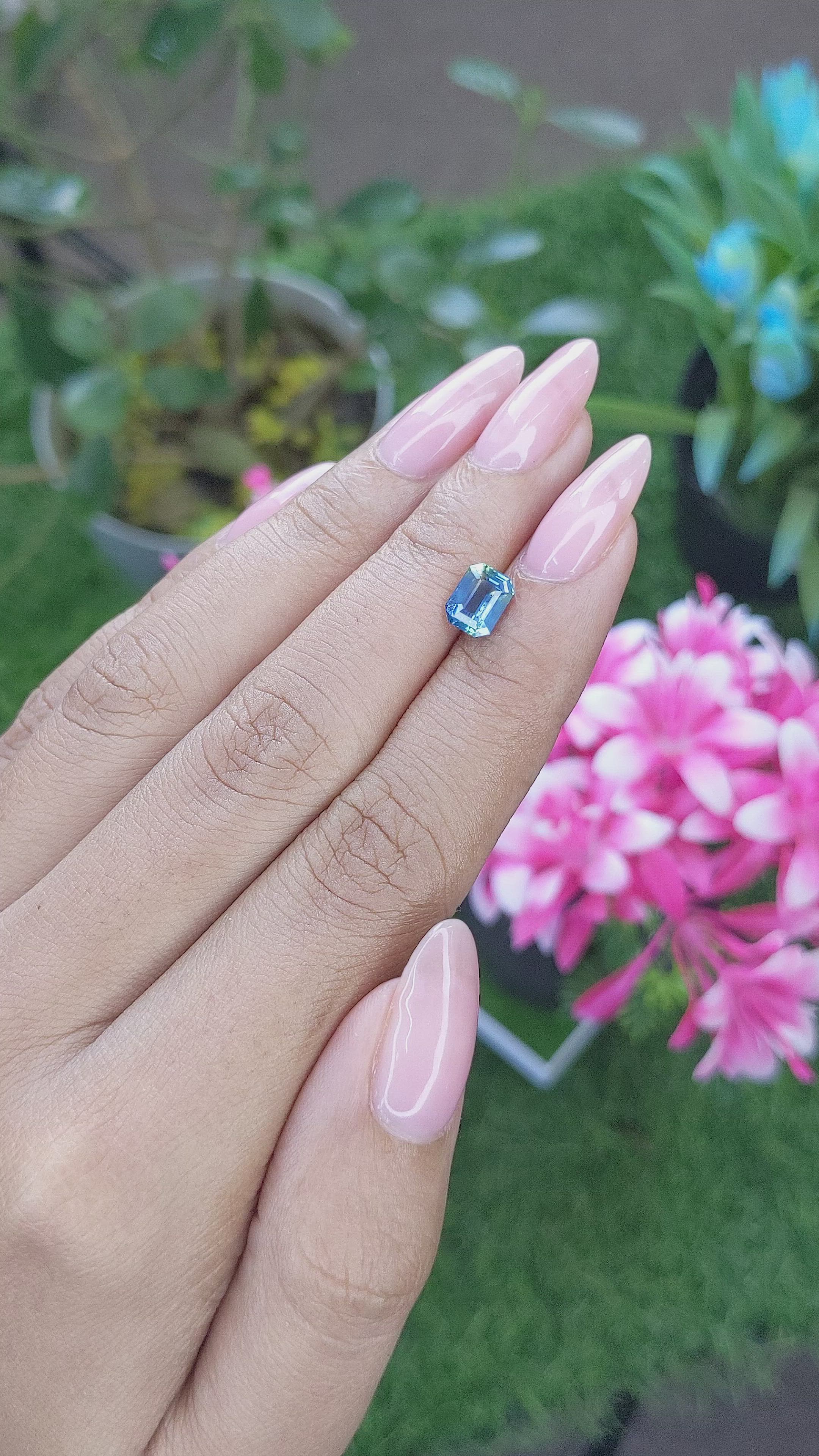 1.49 Ct. Bi Color Sapphire from Africa Size Video