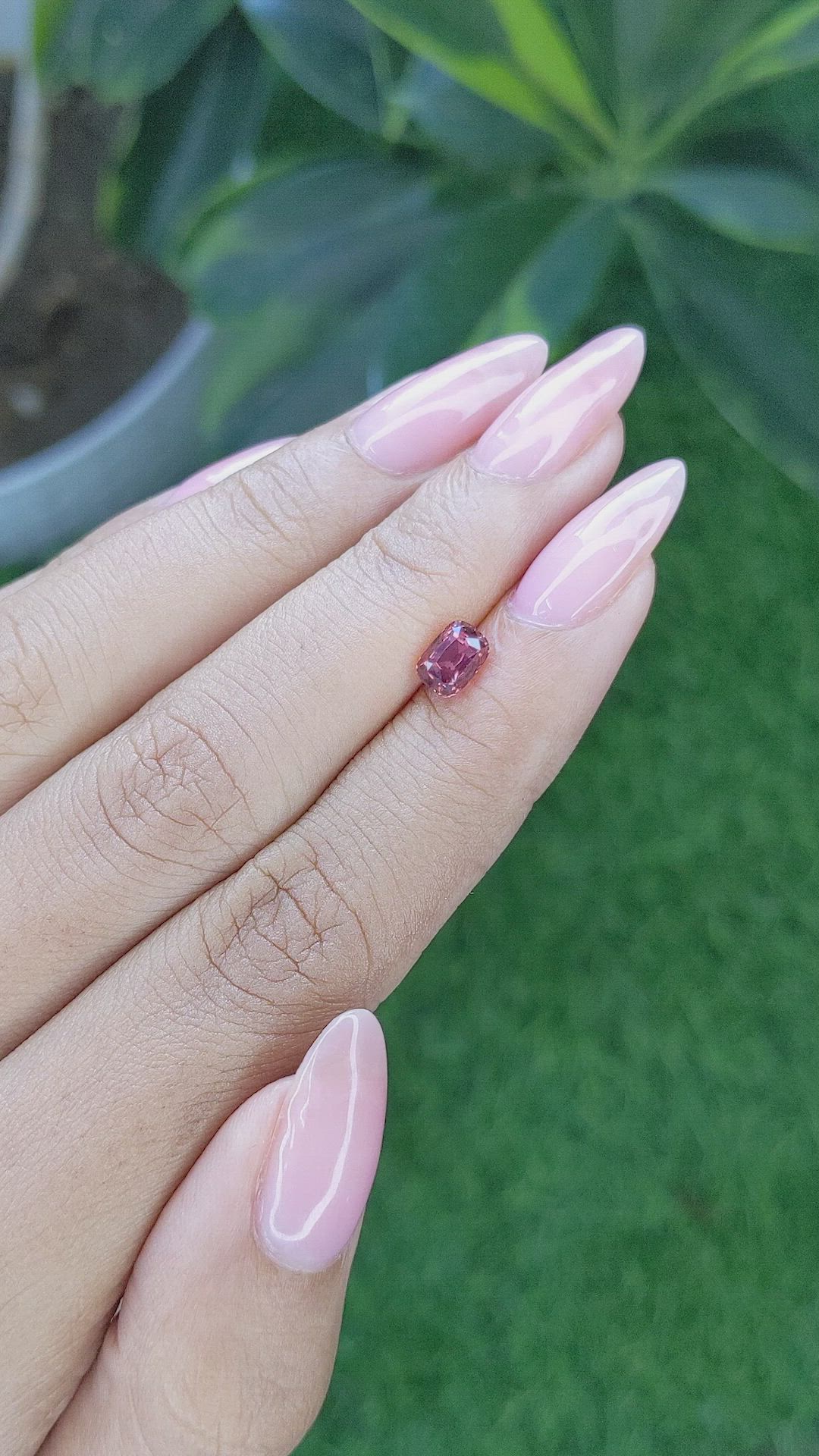 0.98 Ct. Pinkish Brown Sapphire from Africa Size Video