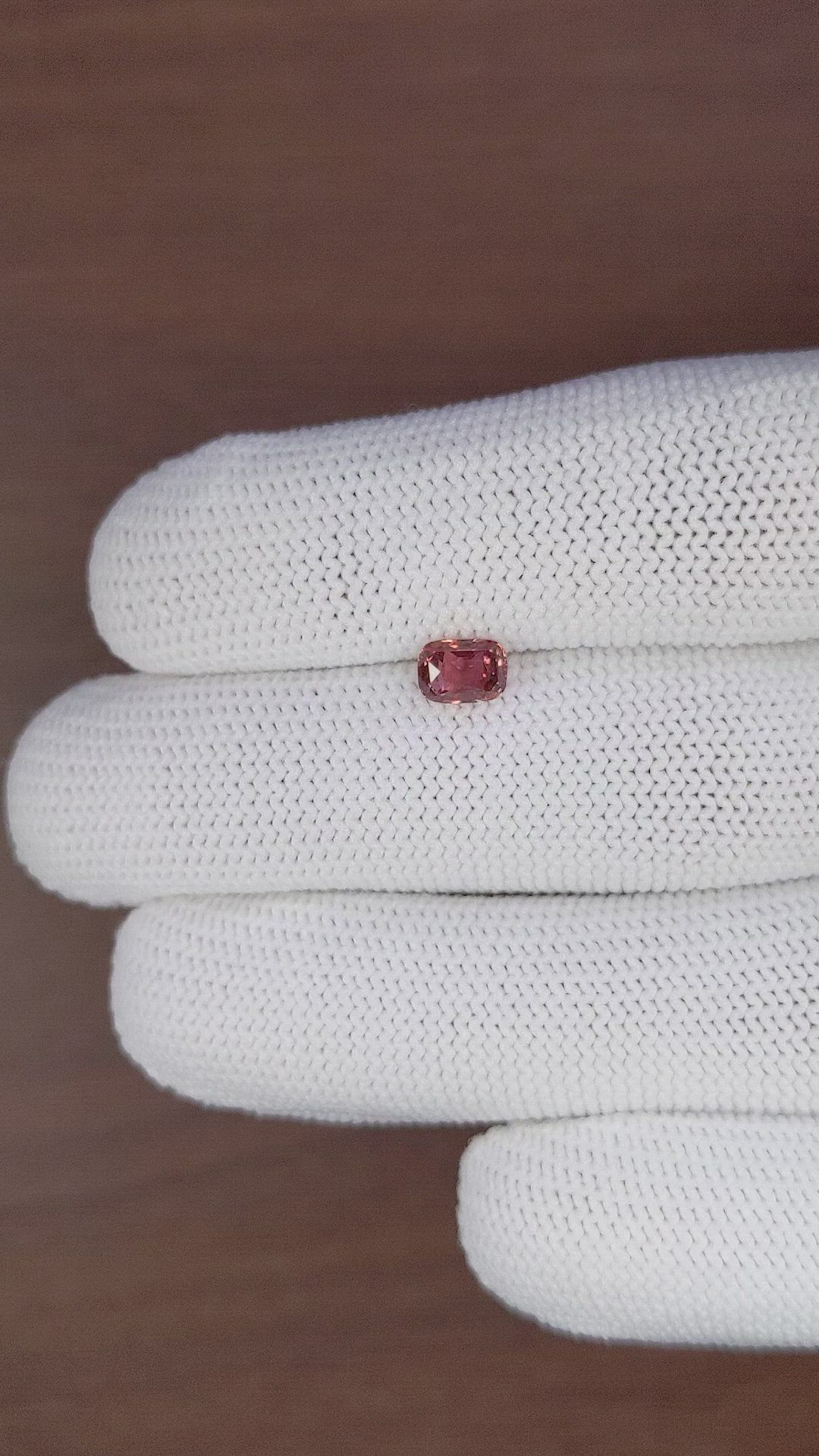 0.98 Ct. Pinkish Brown Sapphire from Africa Size Video