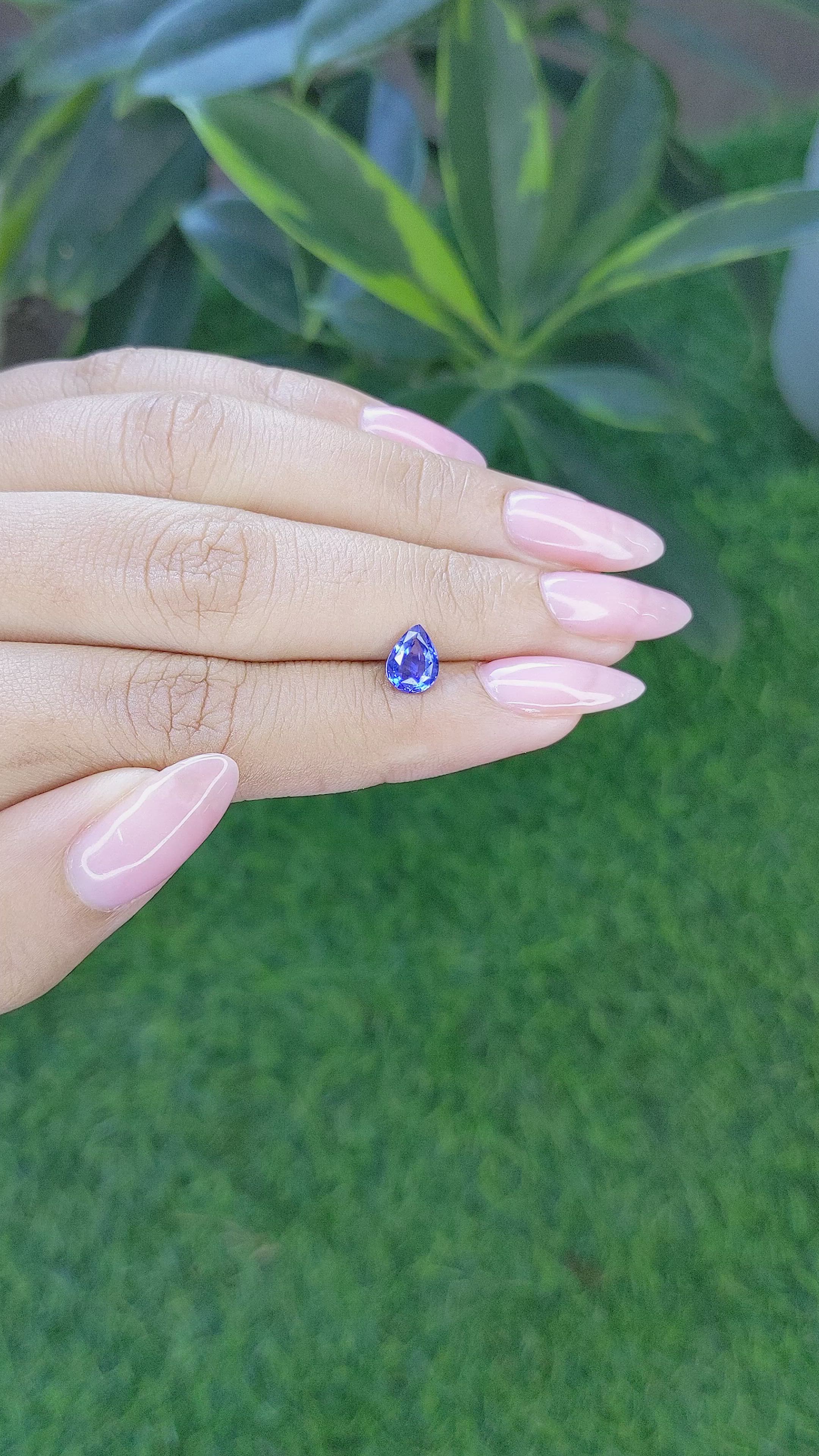 1.01 Ct. Blue Sapphire from Africa Size Video