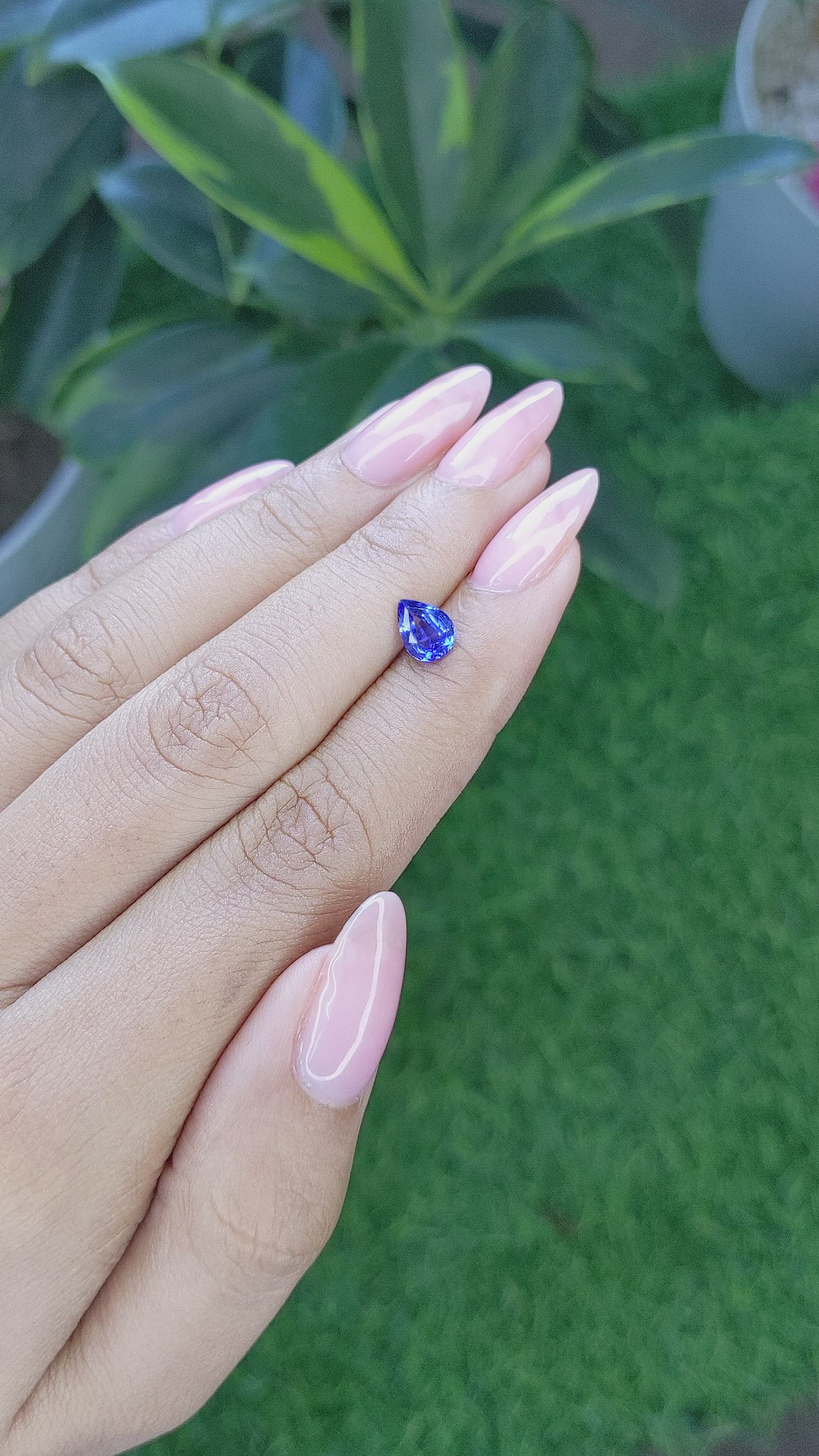 1.01 Ct. Blue Sapphire from Africa Size Video