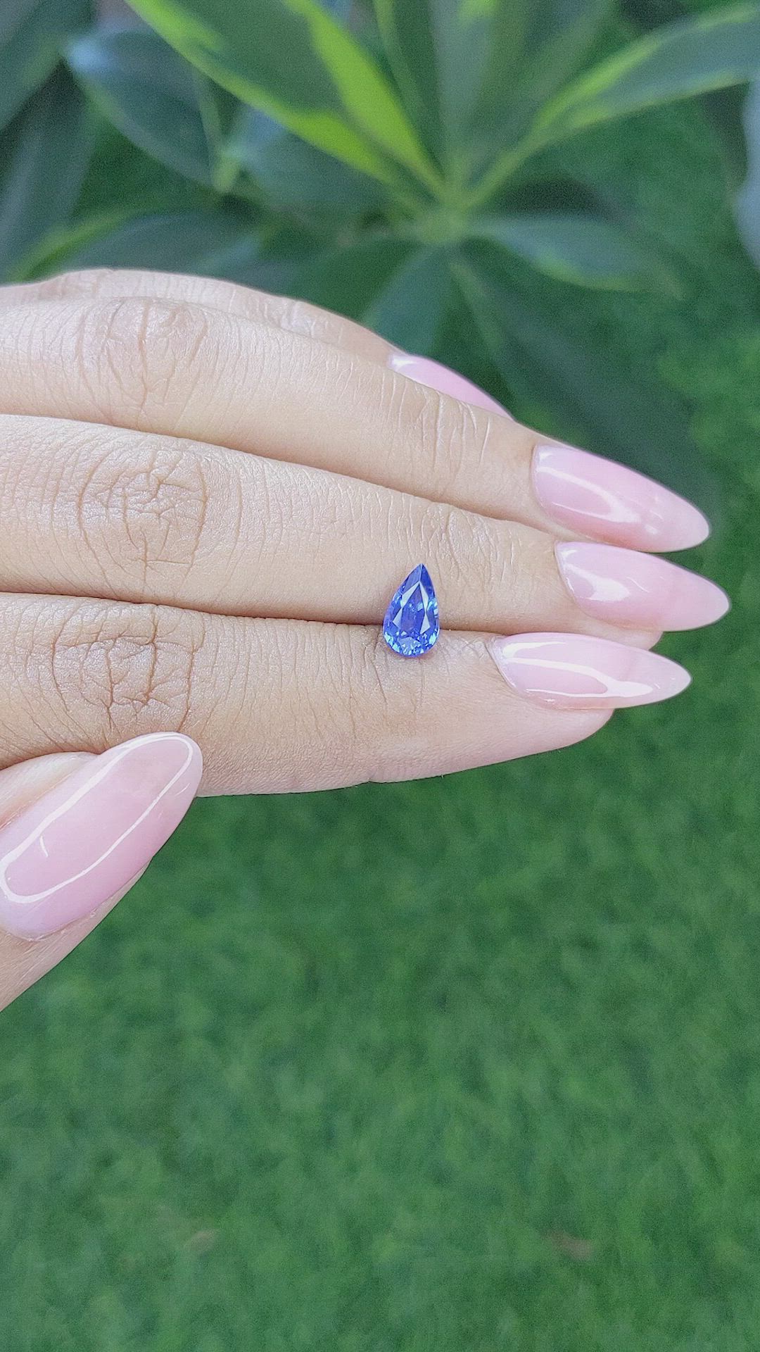 1.08 Ct. Blue Sapphire from Africa Size Video