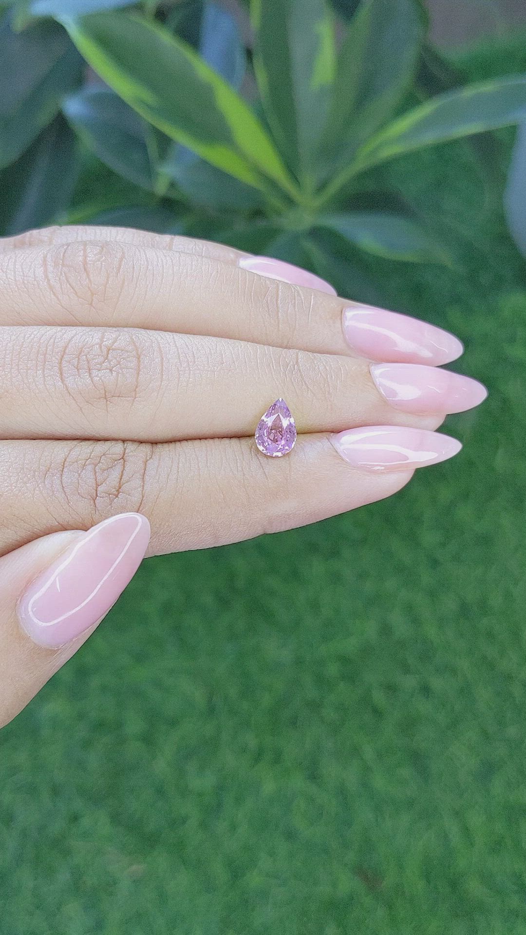 1.22 Ct. Pinkish Purple Sapphire from Africa Size Video
