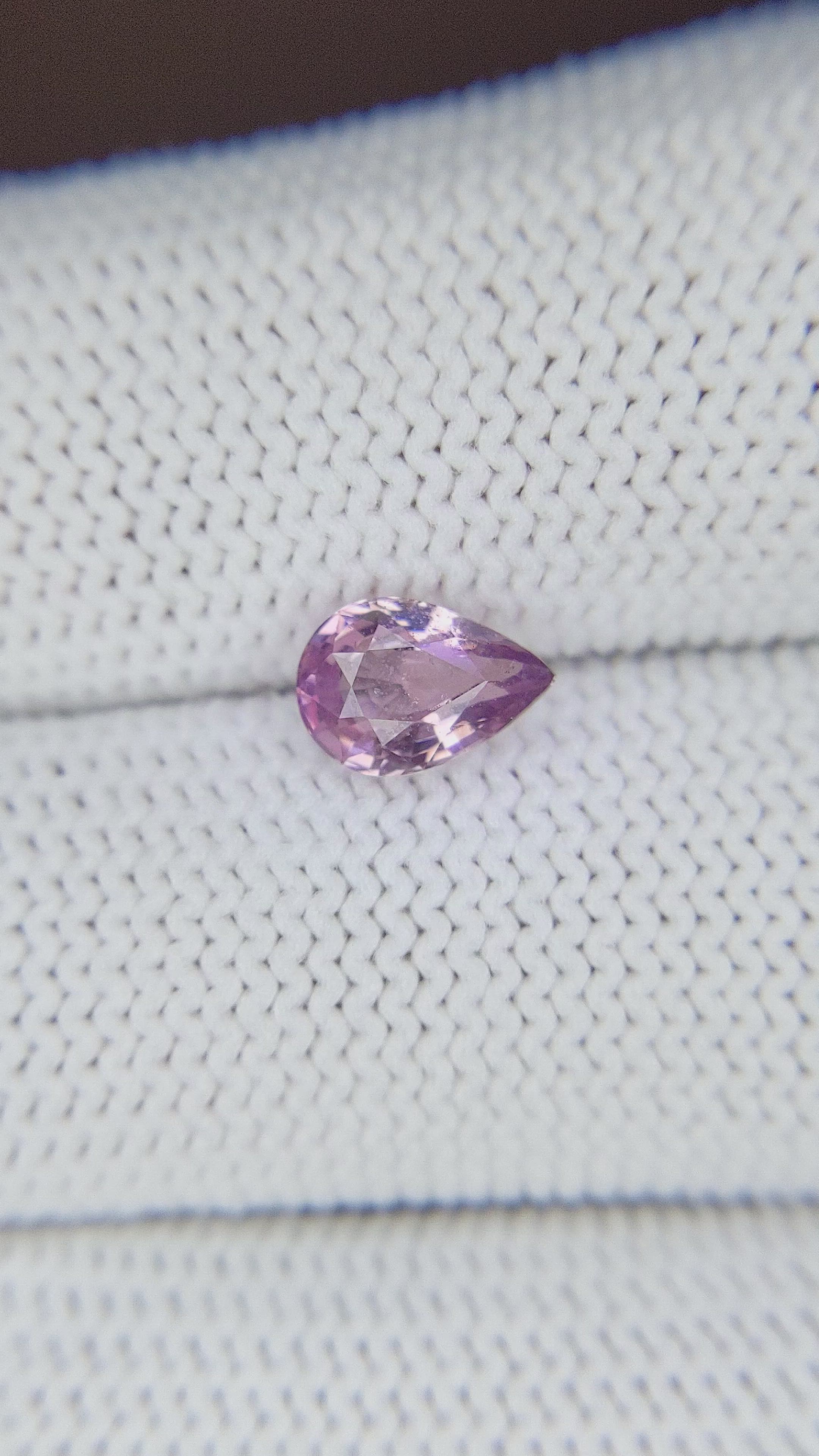 1.22 Ct. Pinkish Purple Sapphire from Africa Size Video