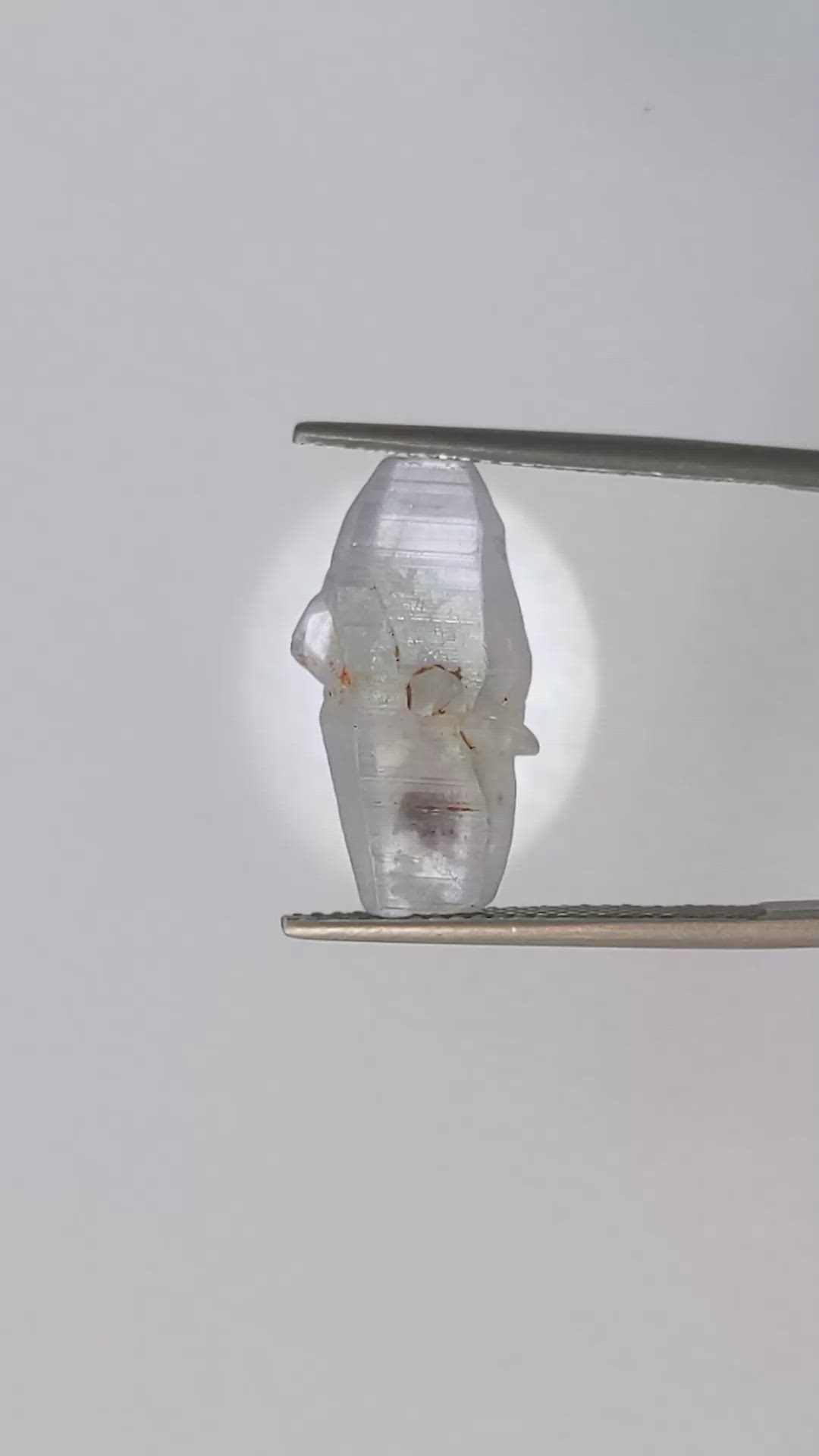 11.02 Ct. Grey Sapphire Crystal from Ceylon (Sri Lanka) Size Video