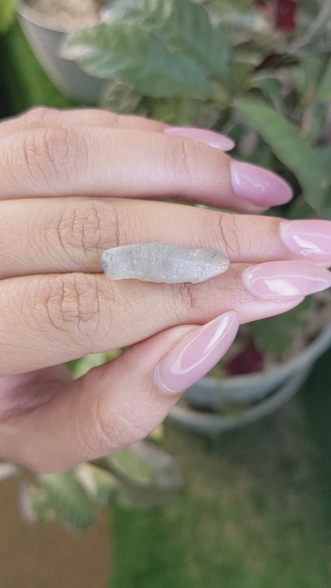 14.42 Ct. Grey Sapphire Crystal from Ceylon (Sri Lanka) Size Video