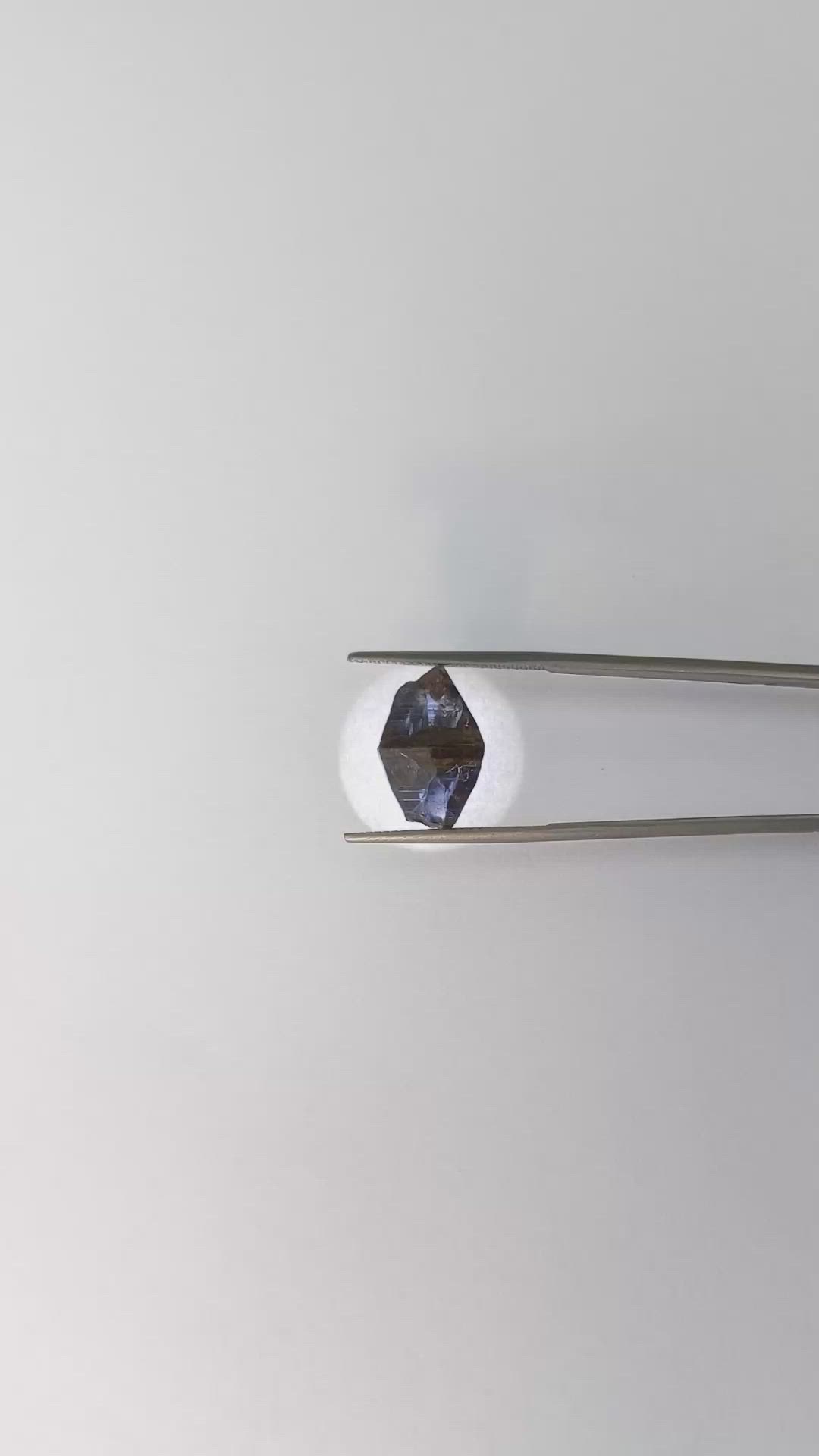 10.42 Ct. Blue Rough Sapphire Crystal from Ceylon (Sri Lanka) Size Video