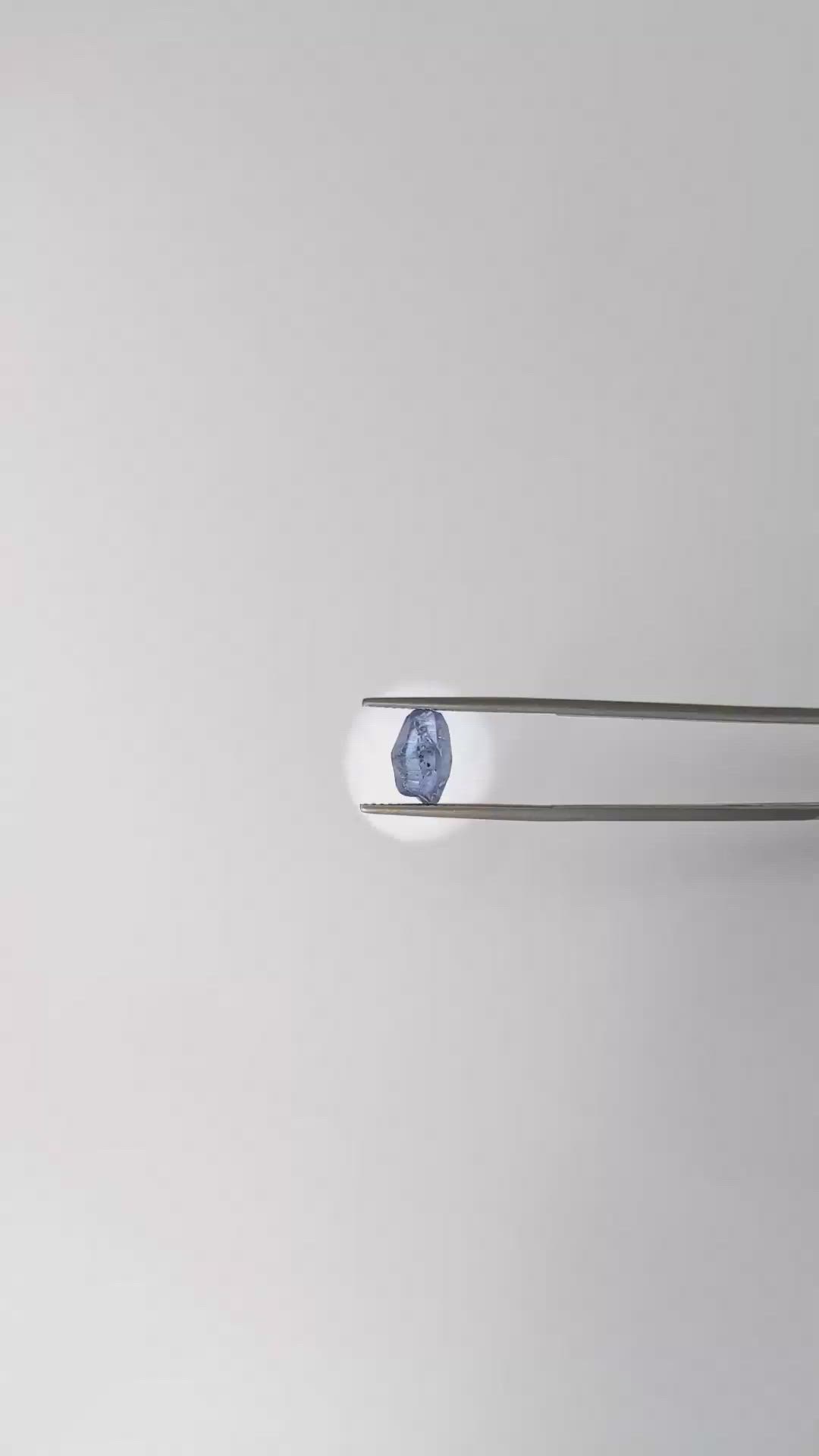 2.93 Ct. Blue Sapphire Crystal from Ceylon (Sri Lanka) Size Video