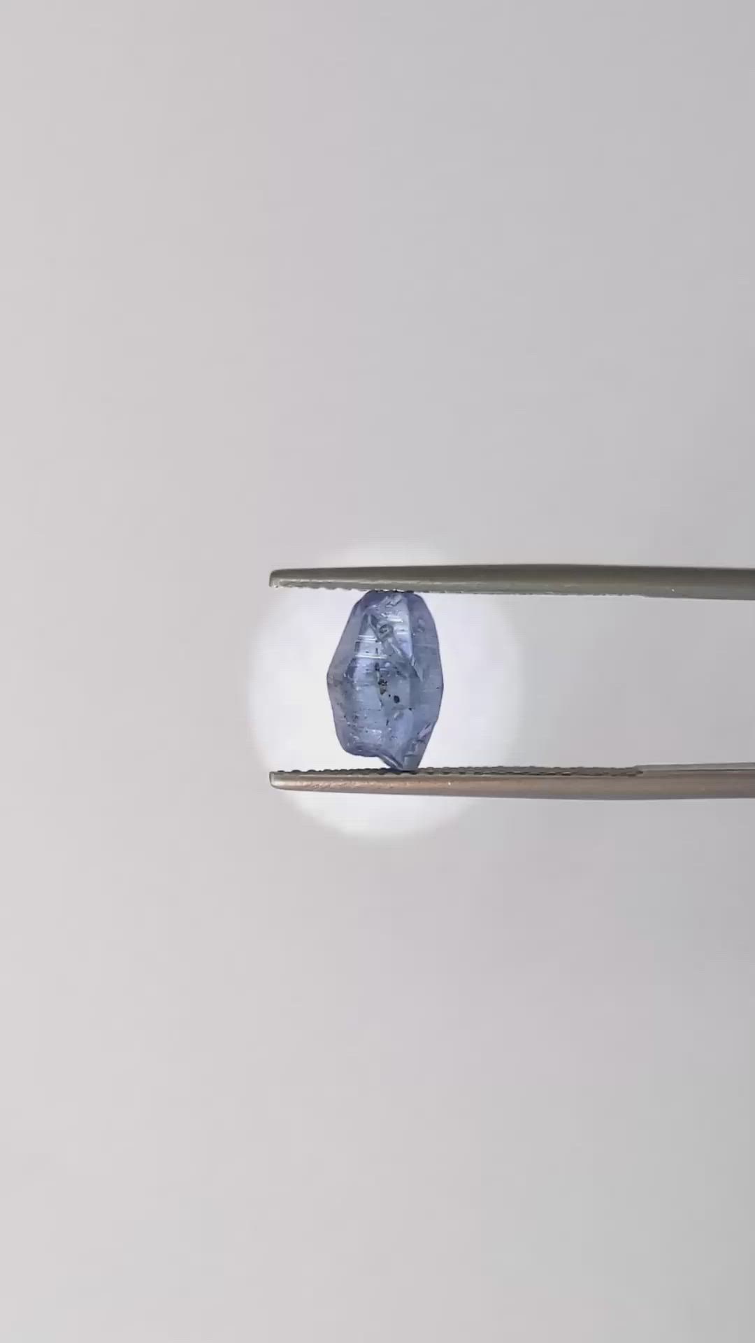 2.93 Ct. Blue Sapphire Crystal from Ceylon (Sri Lanka) Size Video