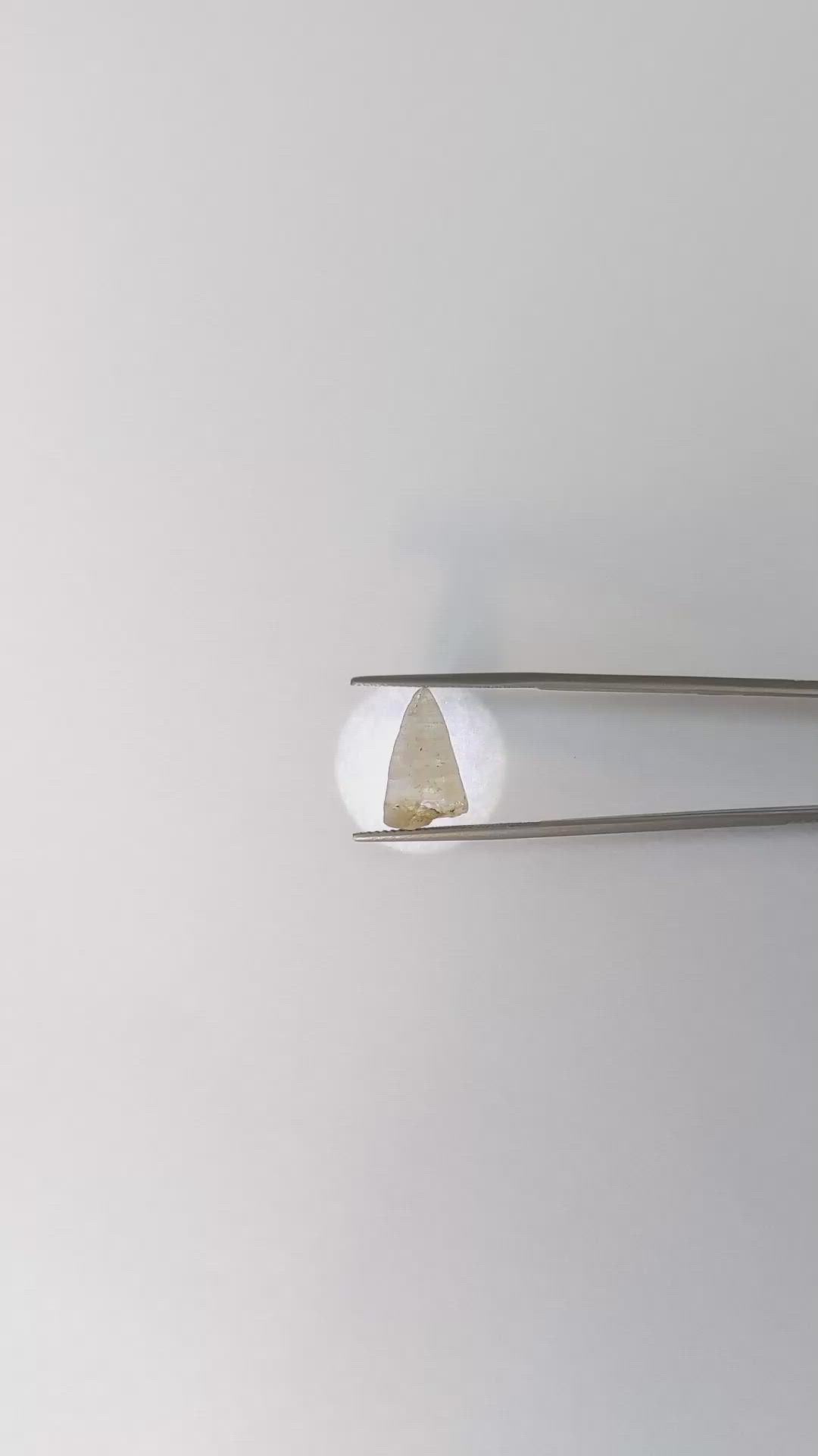 6.84 Ct. Yellow Sapphire Crystal from Ceylon (Sri Lanka) Size Video