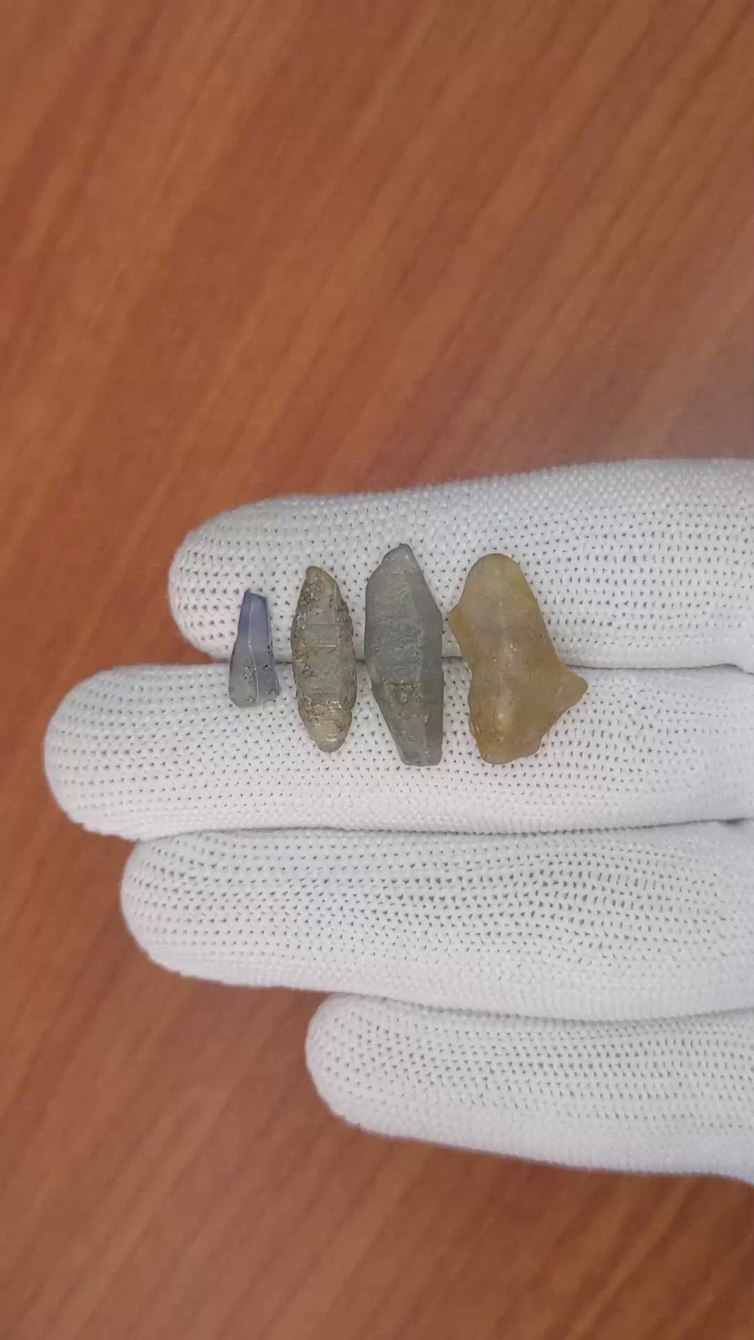 25.96 Ct. Multi Color Rough Sapphire Crystal from Ceylon (Sri Lanka) Size Video