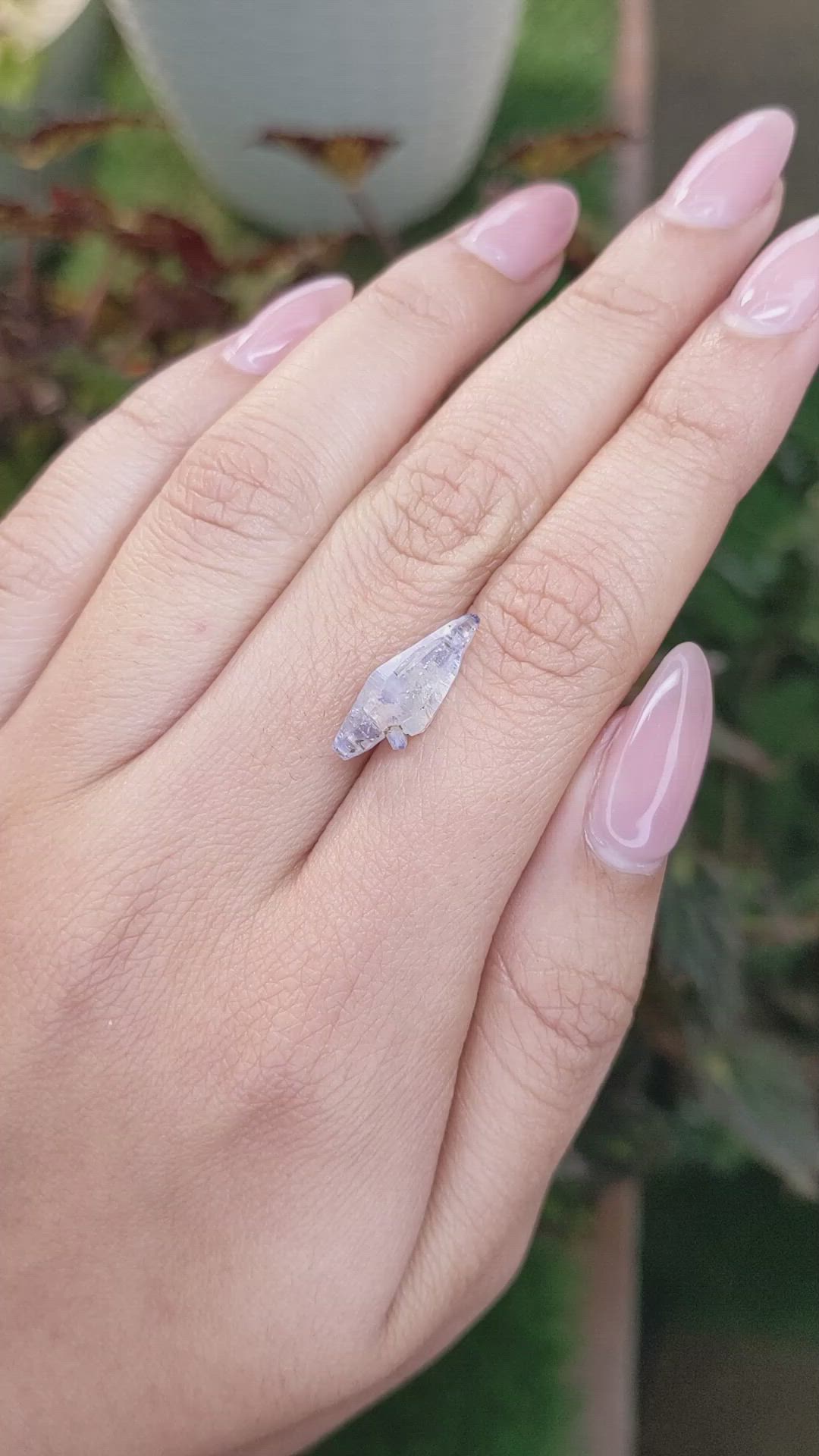 9.63 Ct. Blue Sapphire Crystal from Ceylon (Sri Lanka) Size Video